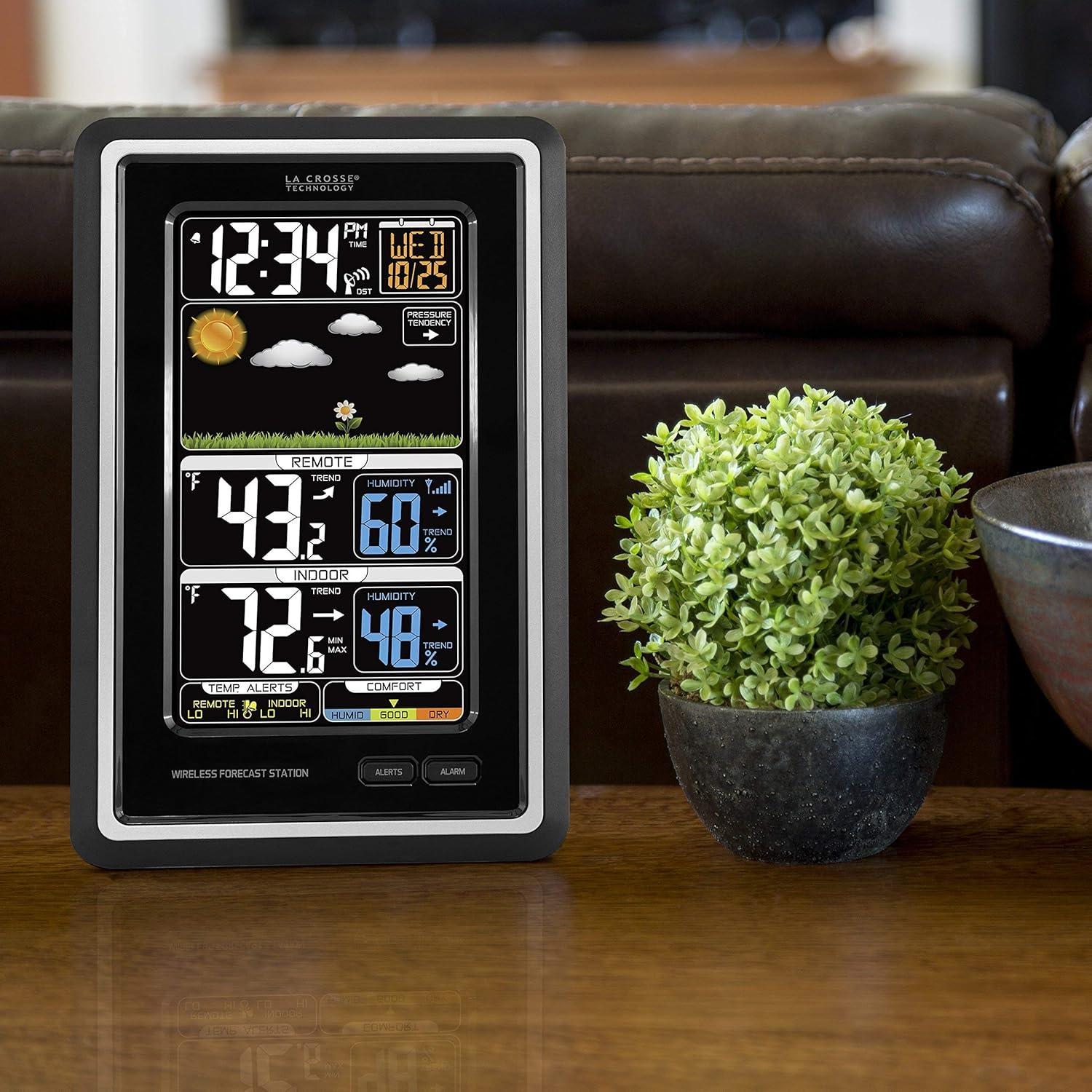 Wireless Color Weather Station with Humidity Sensor and Alerts