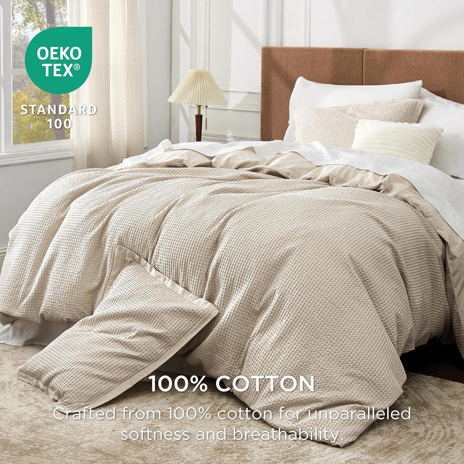 Bedsure Bedsure 100% Cotton Waffle Weave Duvet Cover