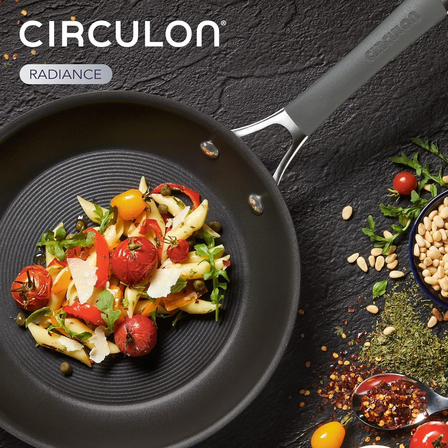 Circulon Radiance Hard-Anodized Aluminum Nonstick Wide Stockpot