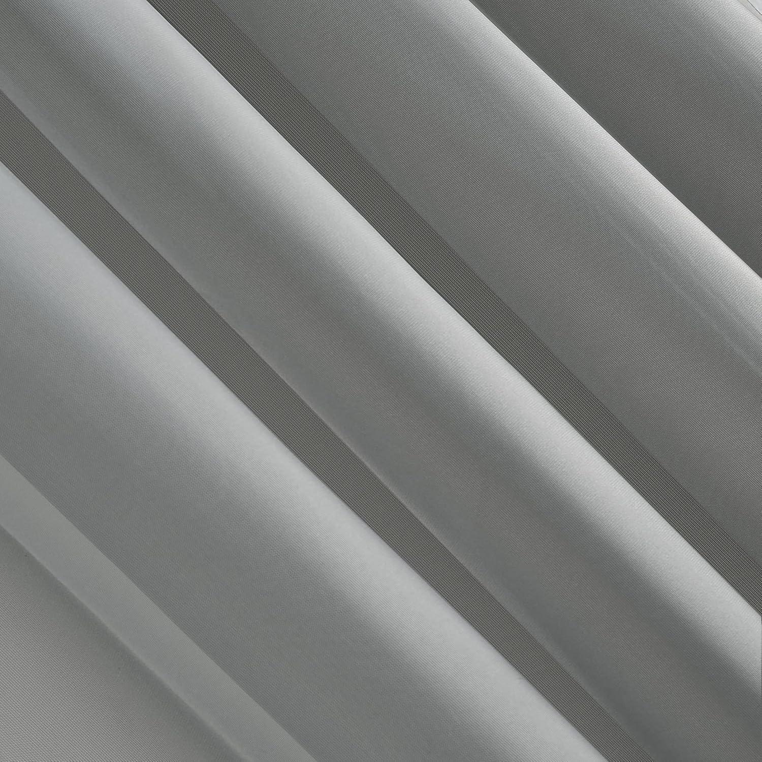 84"x59" Emily Sheer Voile Rod Pocket Curtain Panel Charcoal - No. 918