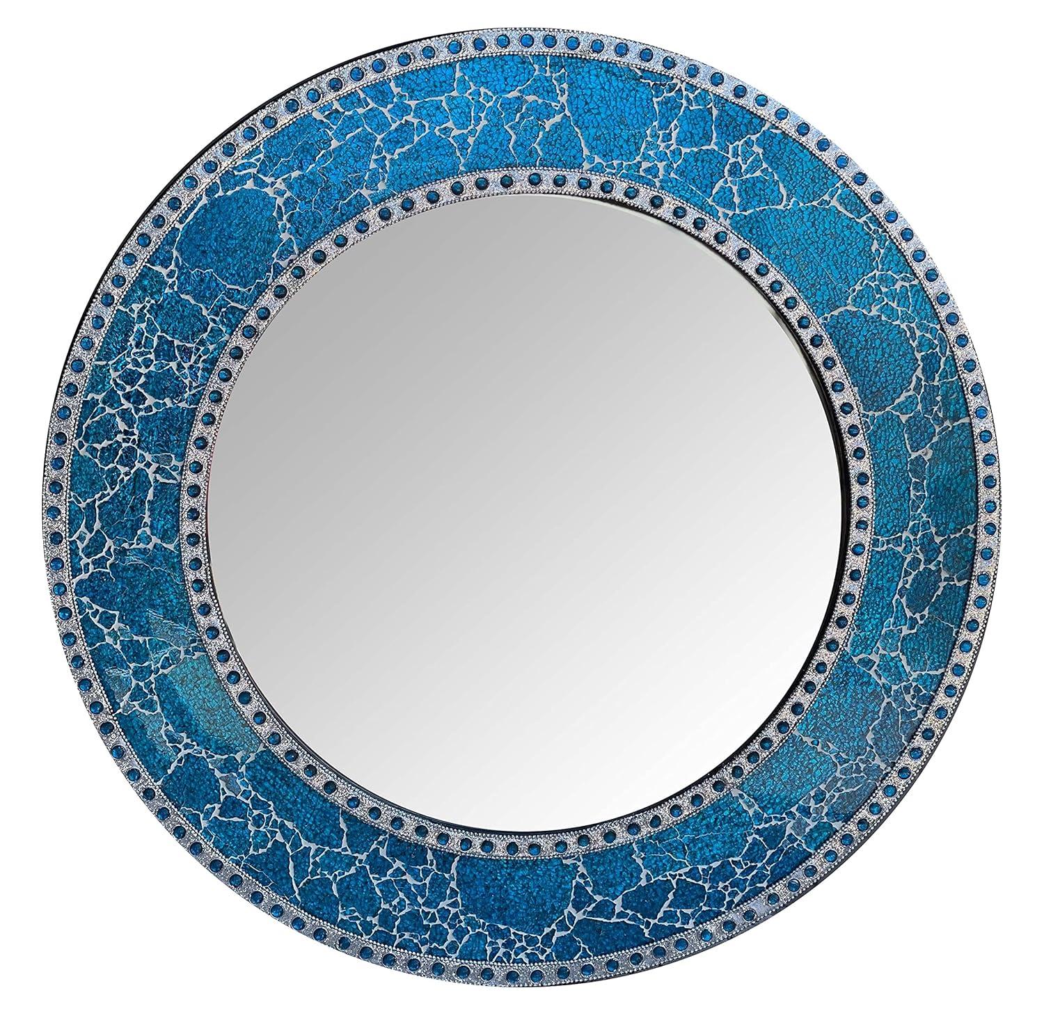 World Menagerie Cobberas Manufactured Wood, Glass Round Wall Mirror