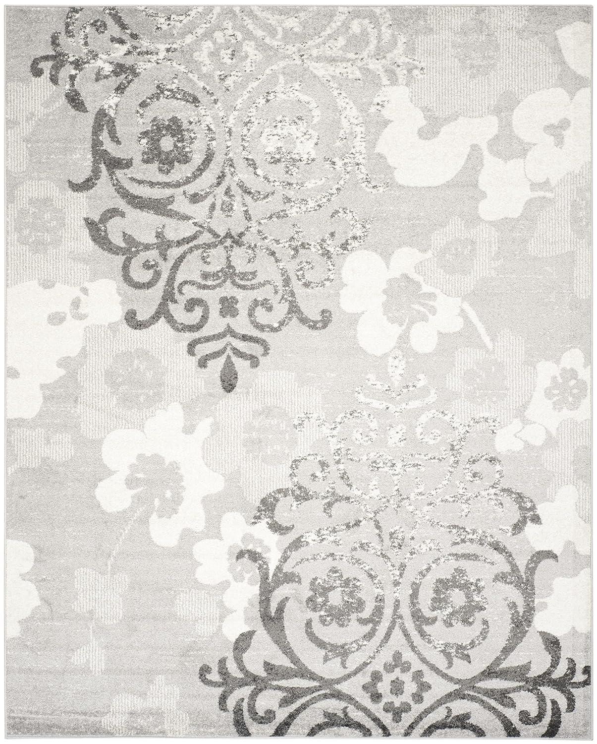 Adirondack ADR114 Machine Made Indoor Area Rug - Silver/Ivory - 12'x18' - Safavieh