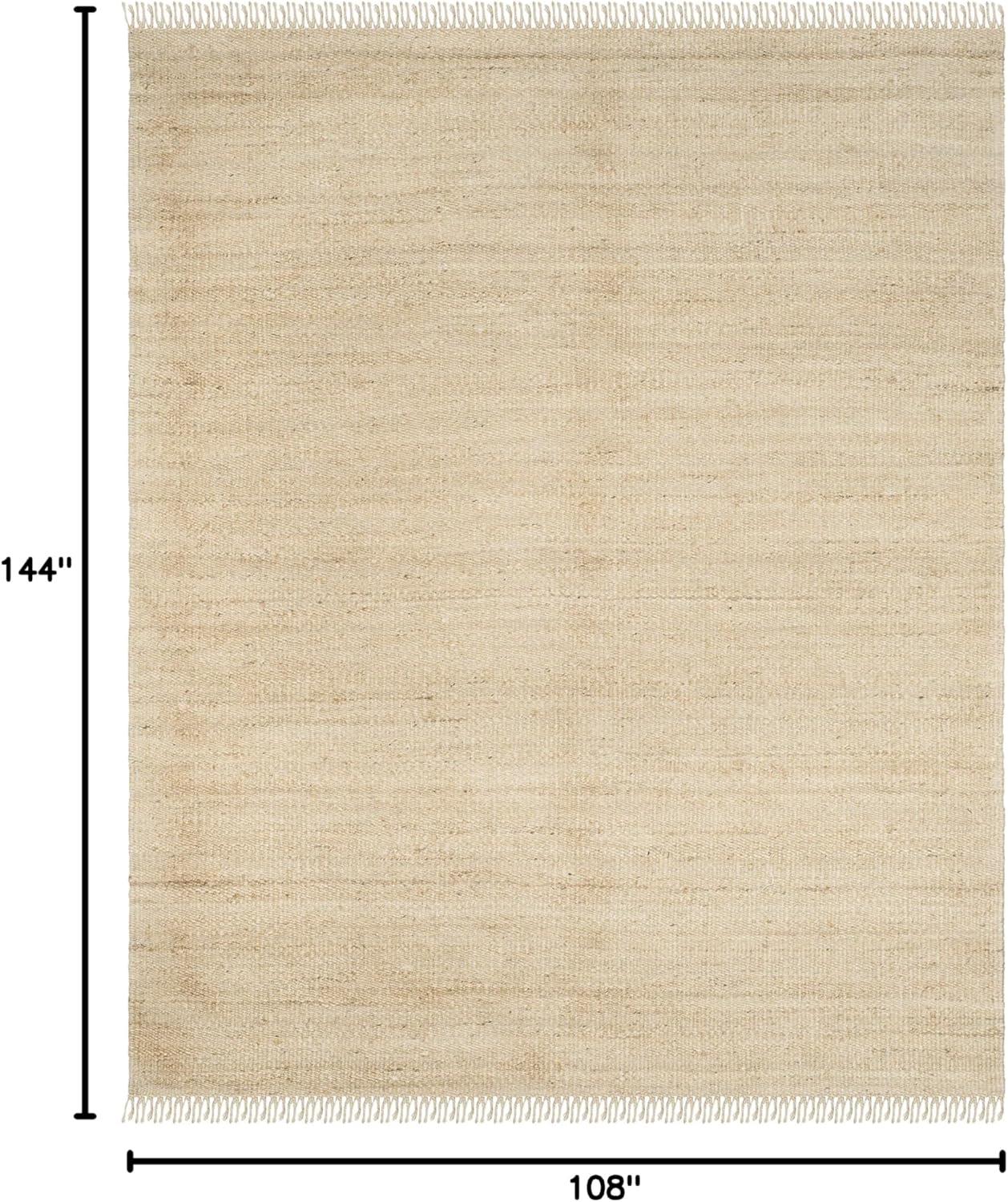 SAFAVIEH Natural Fiber Clara Braided Jute Area Rug, Ivory, 9' x 12'