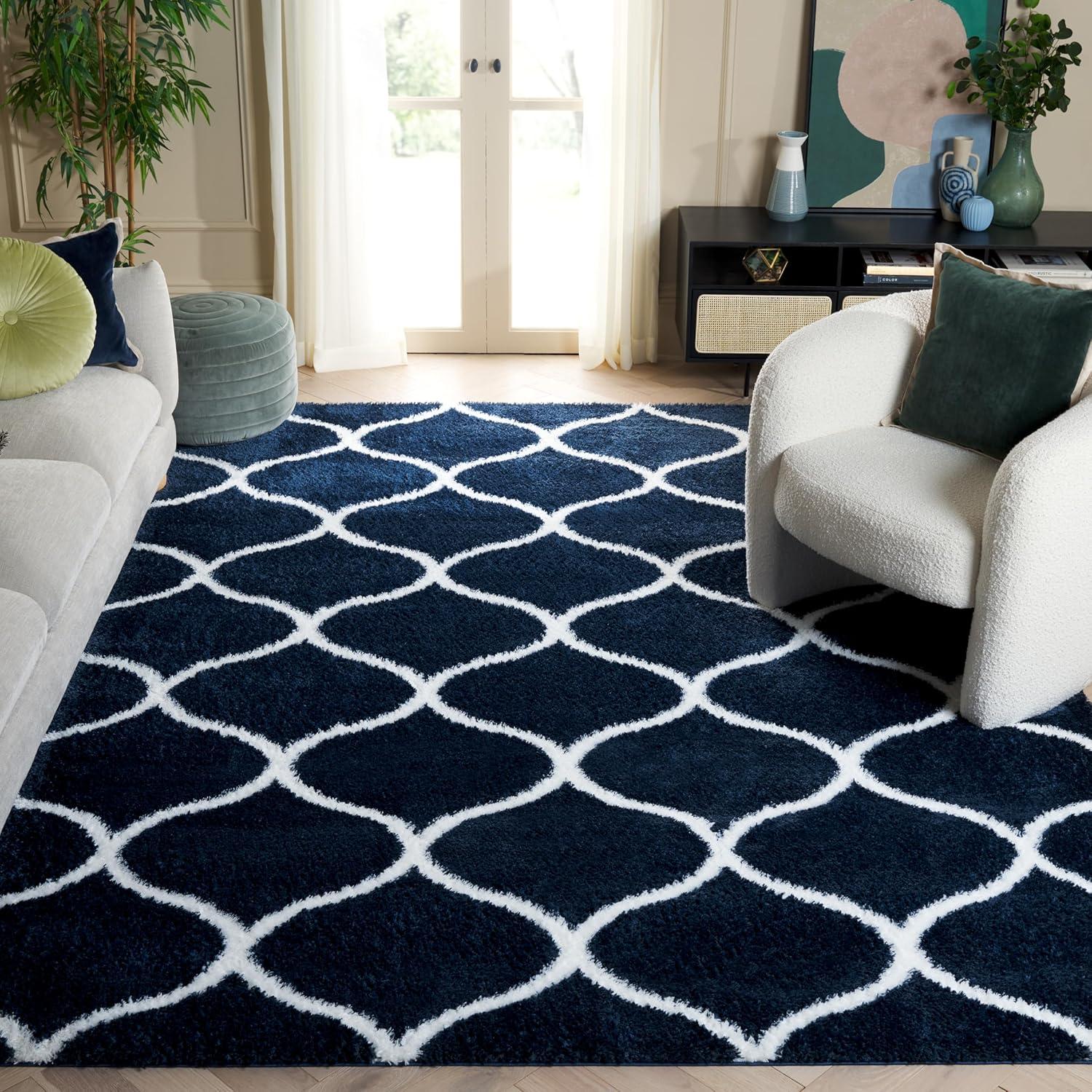 Red Barrel Studio® Tahoe Shag Performance Geometric Rug