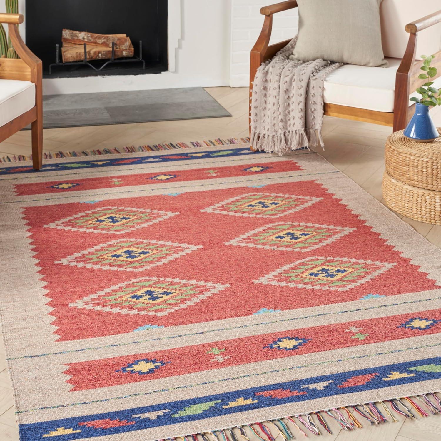 Nourison Baja Boho Geometric Southwestern Flatwoven Indoor Rug