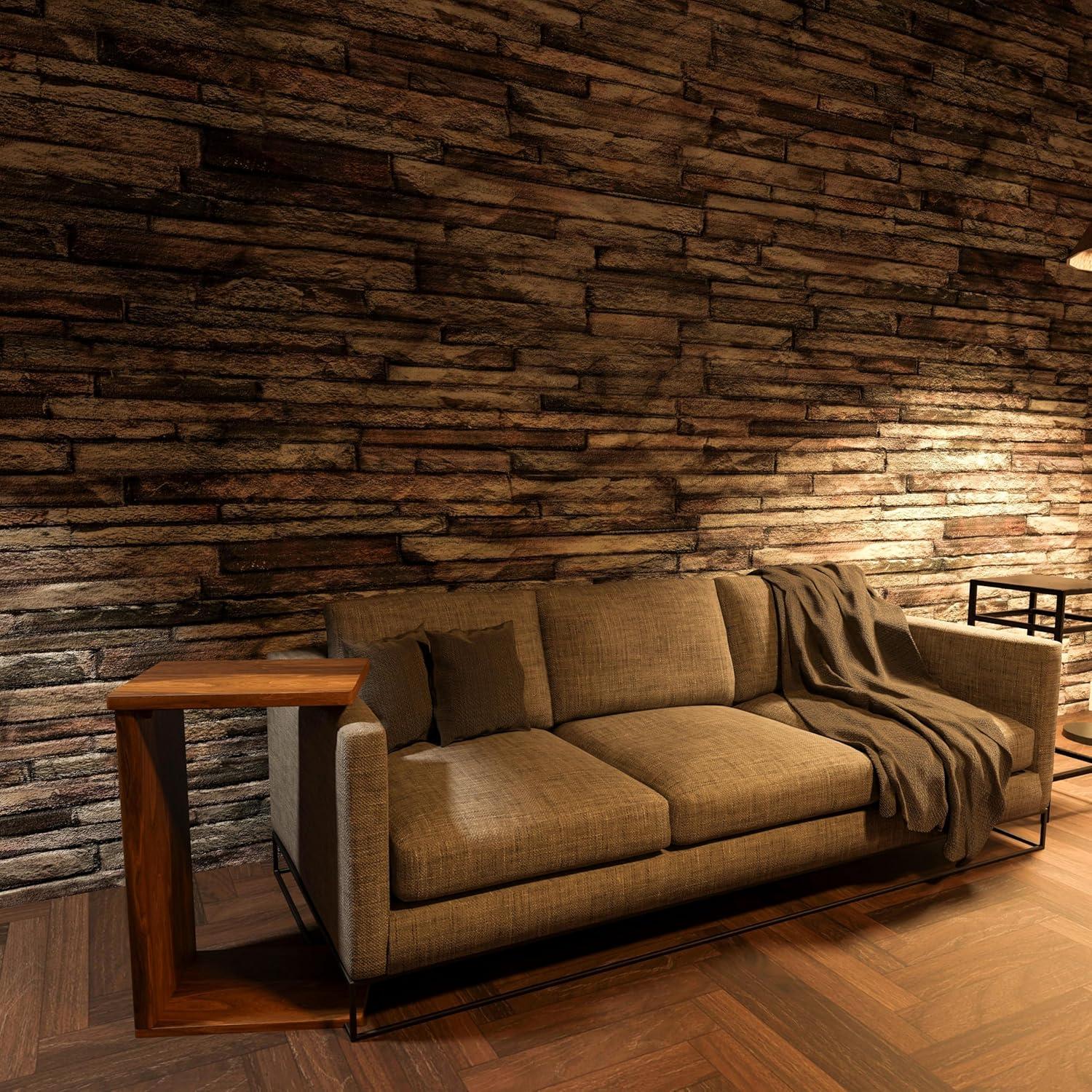 UPP Ultimate Premium Products 3D Brick Effect Wall Panels - Lightweight Styrofoam - Set of 9 Large Panels (20"x40") Covers 48 sq ft - Apply with Wall Adhesive - DIY Home Wall Cladding