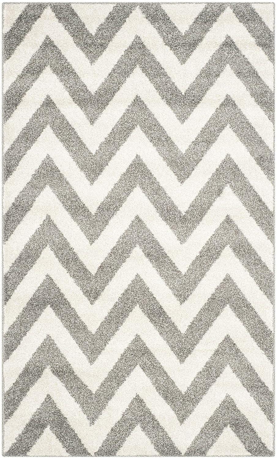Amherst AMT419 Power Loomed Indoor Accent Rug - Dark Grey/Beige - 2'6"x4' - Safavieh