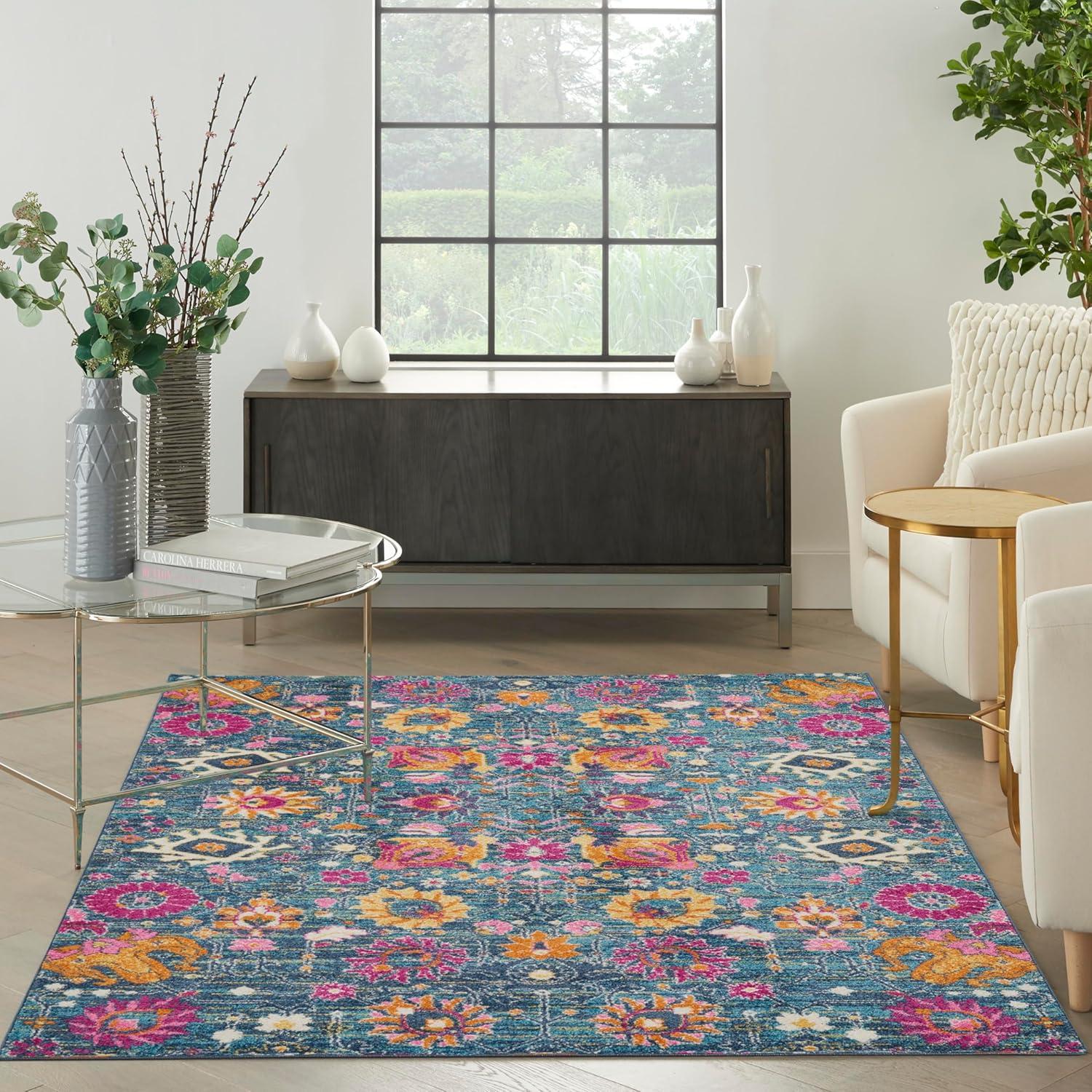 Nourison Passion Bohemian Indoor Rug Navy 5'3" x 7'3"