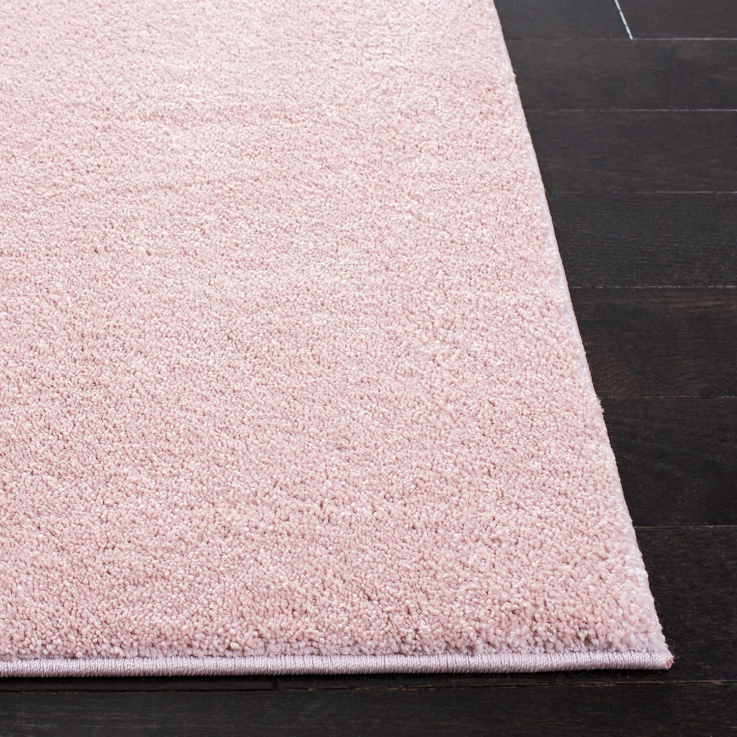 SAFAVIEH Plain and Solid Carleen Solid Plush Area Rug, Pink, 5'5" x 7'7"