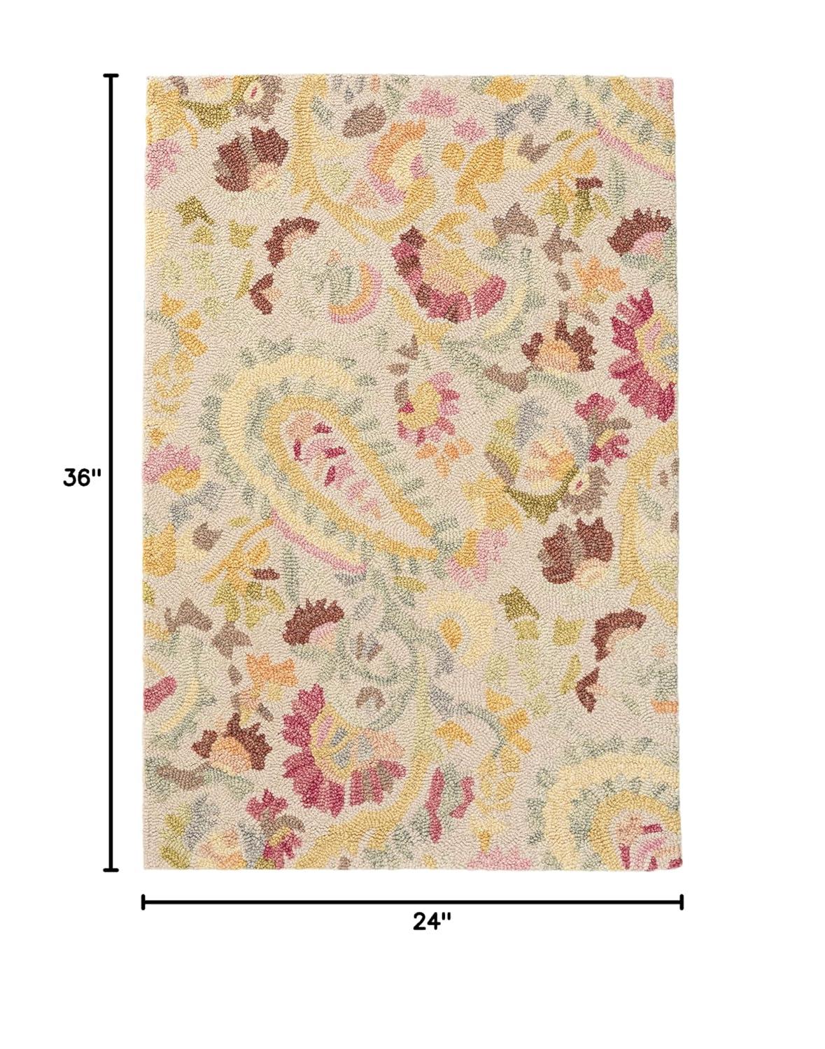 Ines Multi Hand Micro Hooked Wool Rug