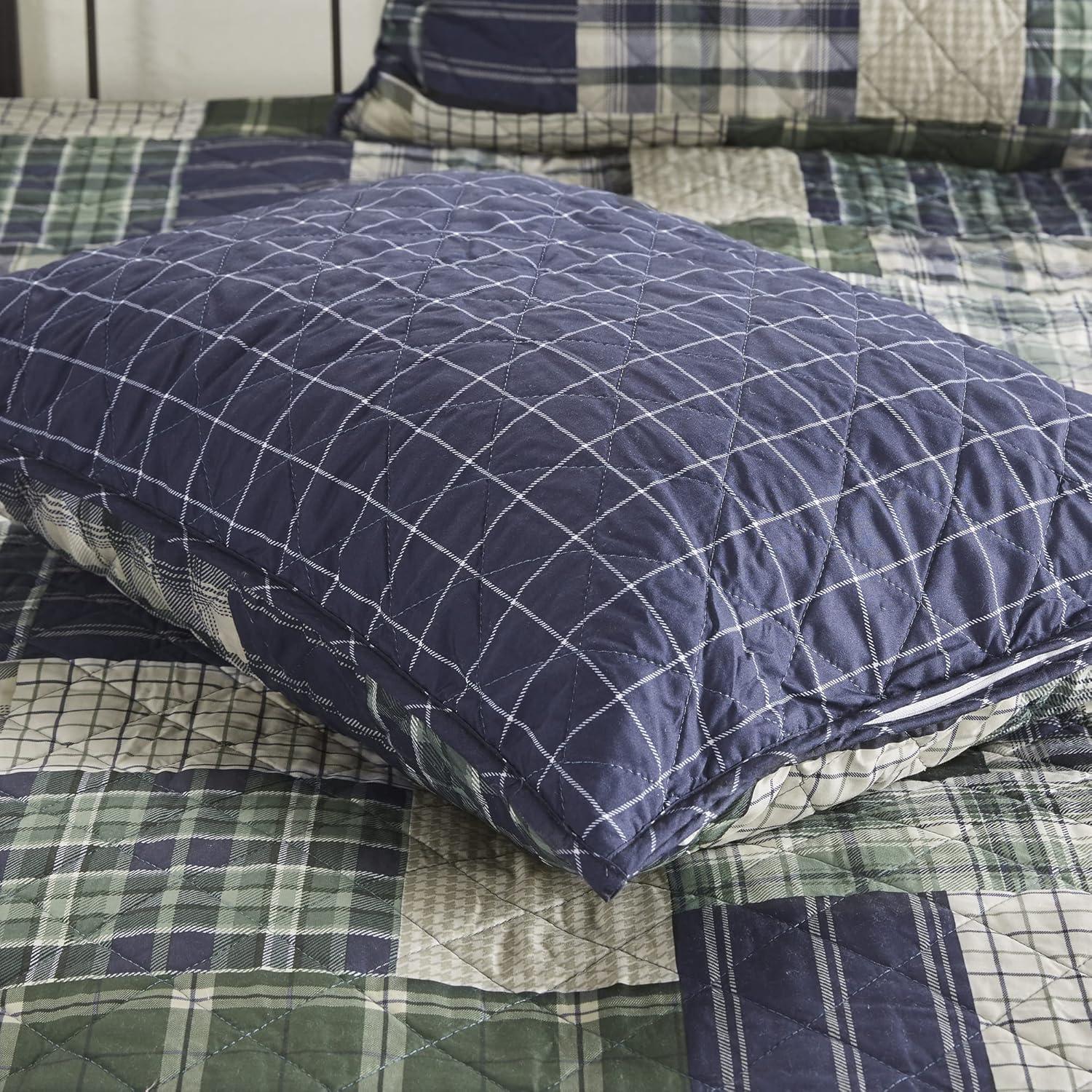 Madison Park Timber 3 Piece Reversible Printed Quilt Set