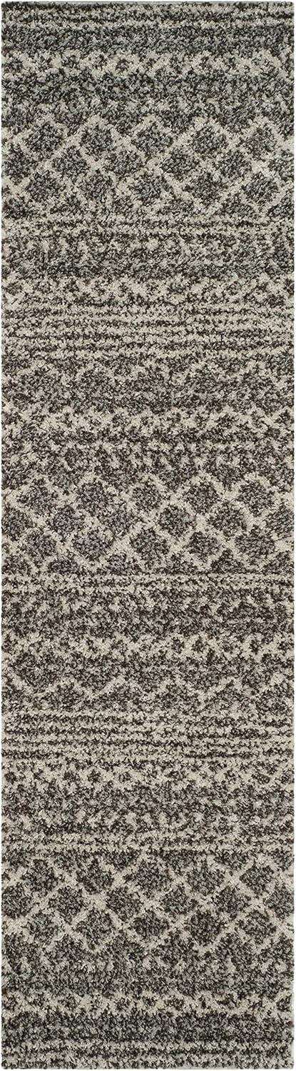 Arizona Shag ASG741 Power Loomed Indoor Runner Rug - Ivory/Beige - 2'3"x10' - Safavieh