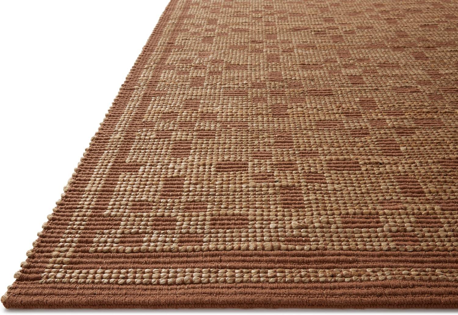 Judy II Jute-Blend Rug by Chris Loves Julia x Loloi - Natural and Spice / 2'6" x 7'6" Runner