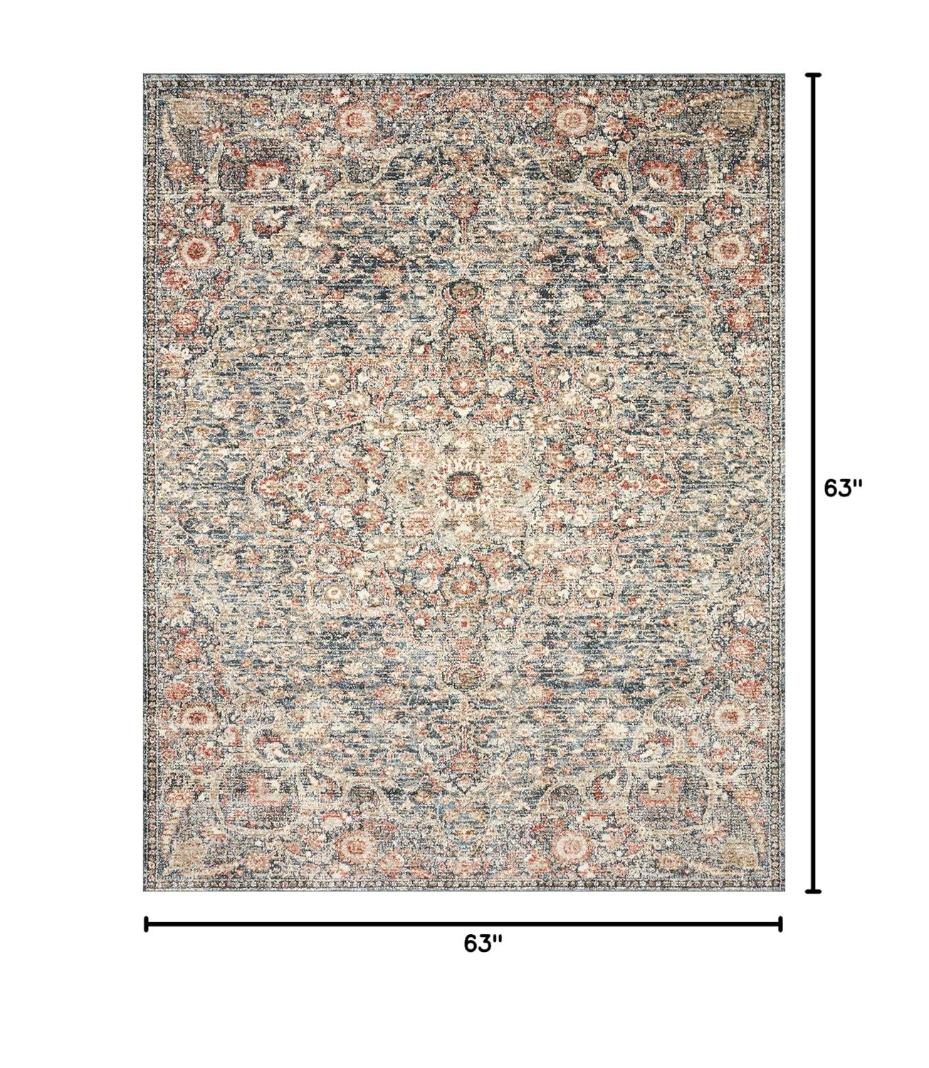 Loloi II Saban SAB-02 Oriental Blue / Spice Area Rug 3'-9" x 5'-9"