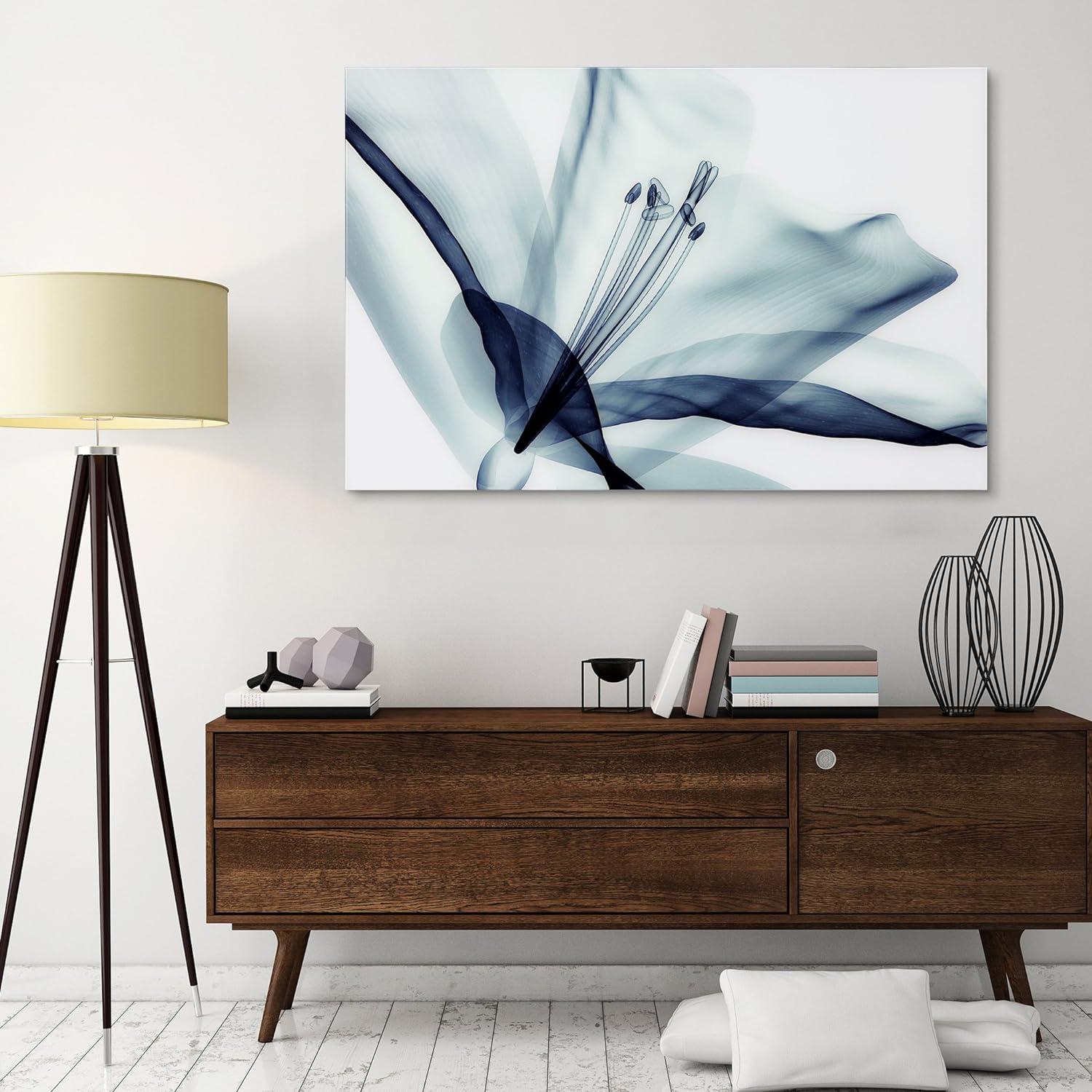 Empire Art Direct Amaryllis Frameless Free Floating Tempered Glass Panel Graphic Wall Art, 32" x 48" x 0.2", Ready to Hang