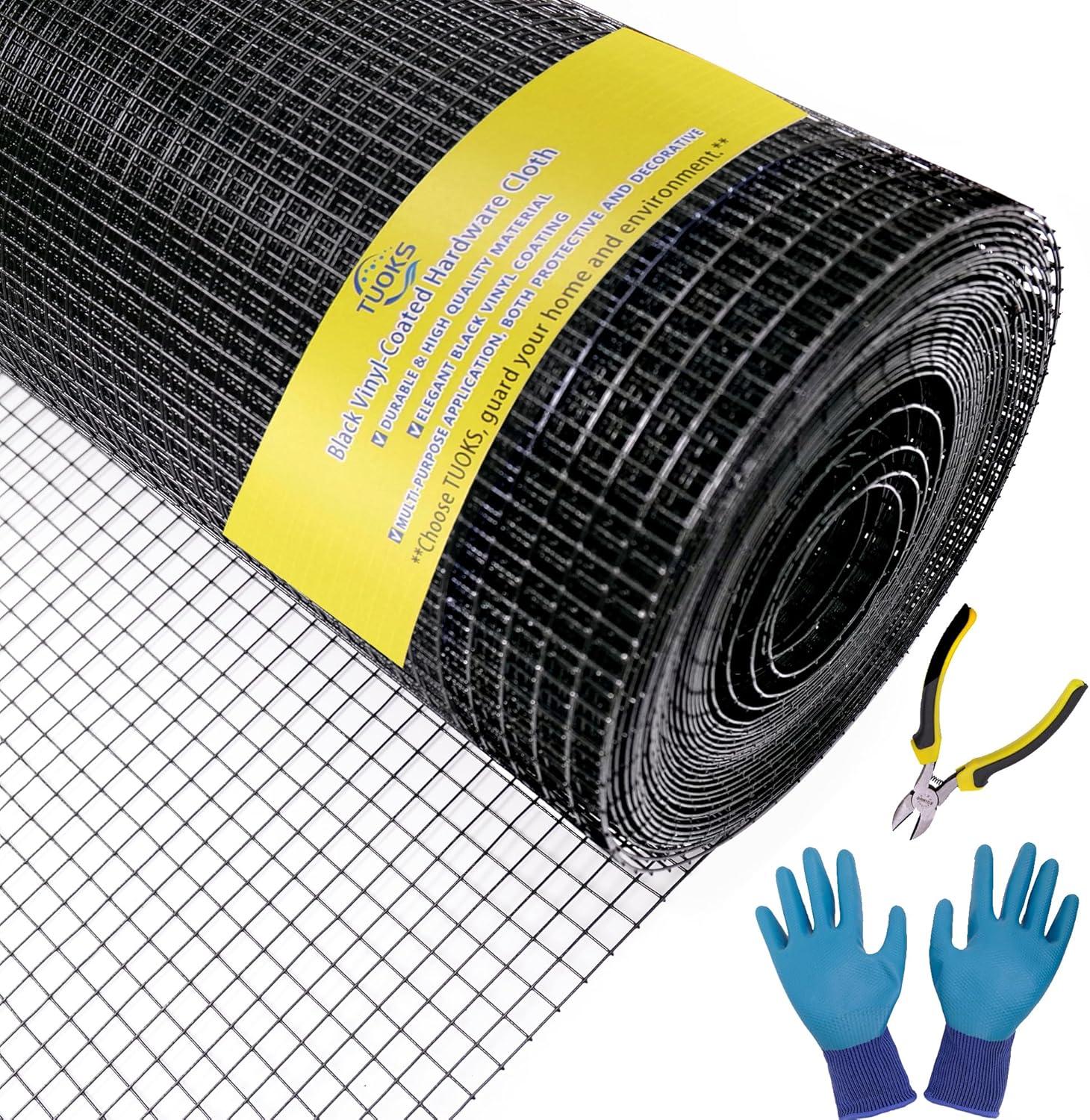 Black Vinyl Coated Metal Chicken Wire Mesh Roll