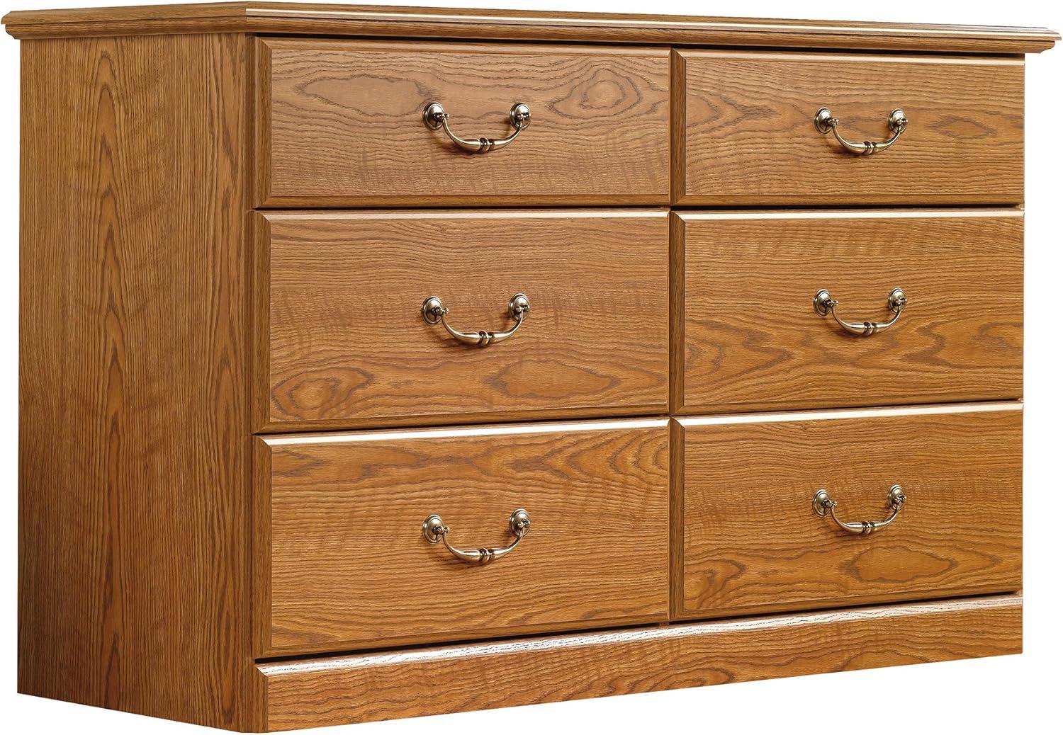 Sauder Orchard Hills 6 Drawer Dresser, Carolina Oak finish