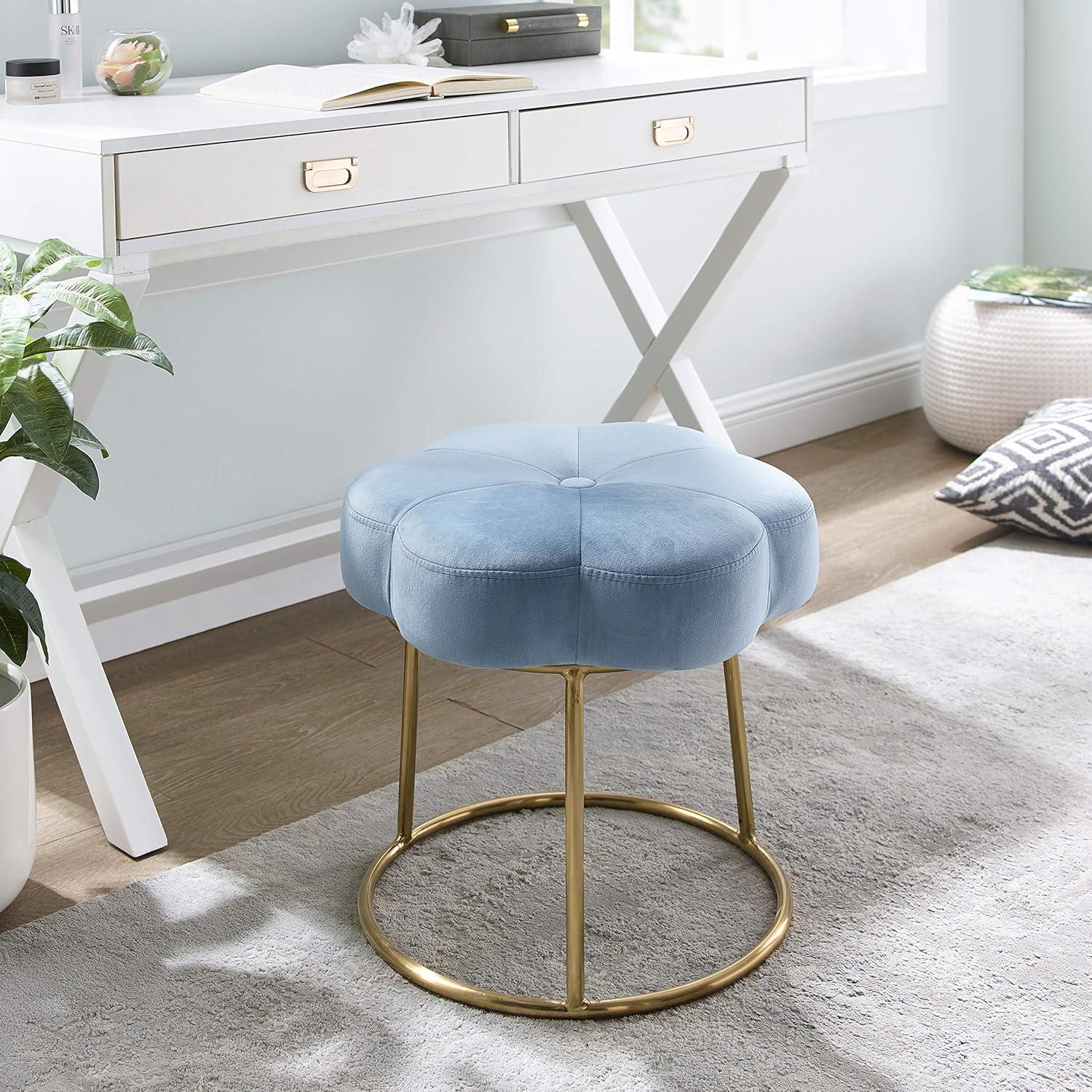 Ciara Flower Cushioned Vanity Stool