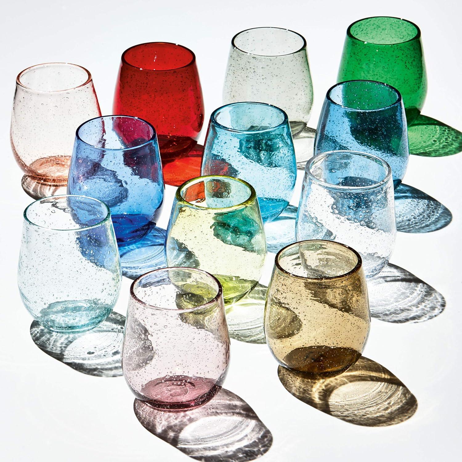 tagltd 16 oz. Single Clear Bubble Glass Stemless Drinkware