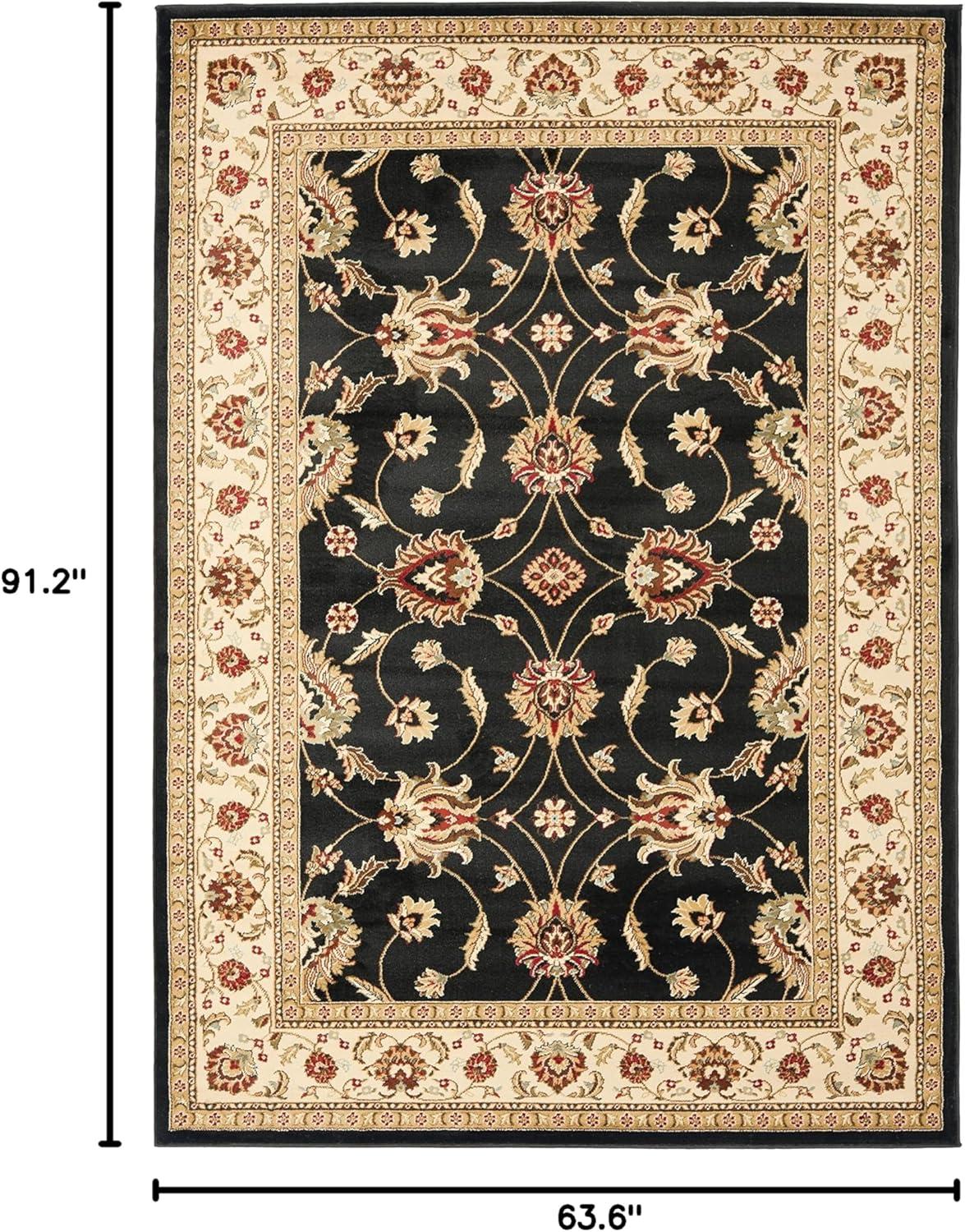 Lyndhurst LNH553 Power Loomed Area Rug - Red/Ivory - 5'3"x7'6" - Safavieh