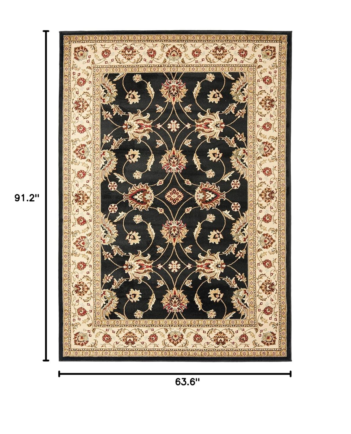 Lyndhurst LNH553 Power Loomed Area Rug - Brown/Ivory - 5'3"x7'6" - Safavieh