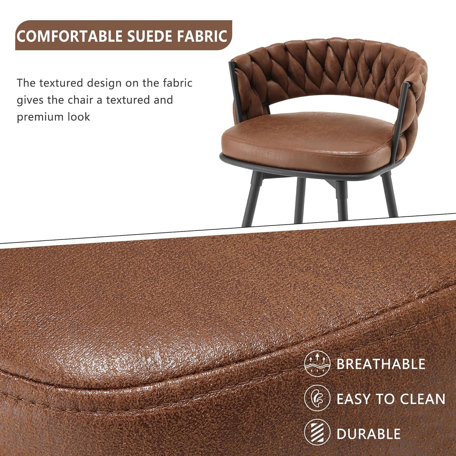 Corrigan Studio® Kymberlynn Swivel Upholstered Low Back Bar & Counter Stool With Metal Frame (Set of 2)