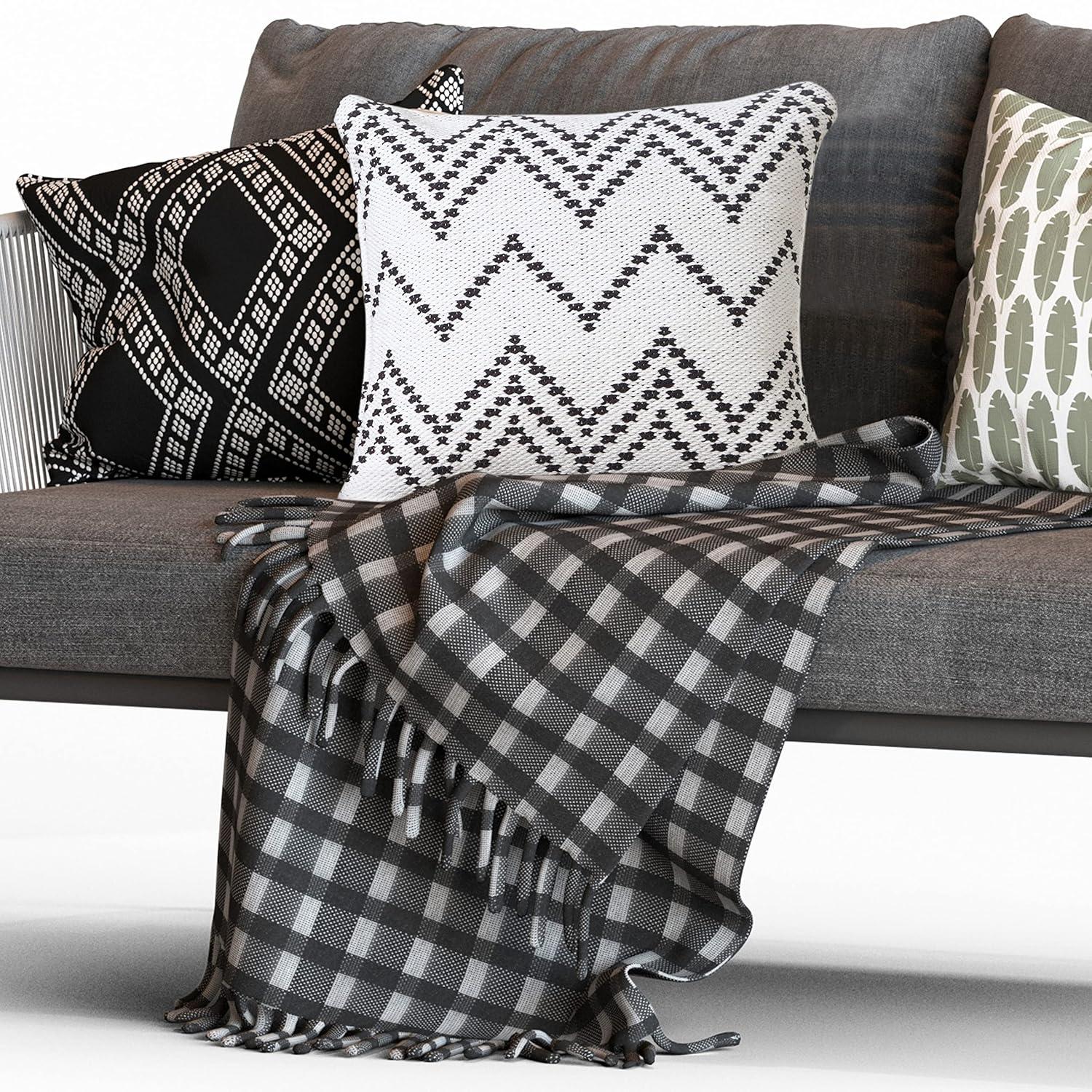 Rajani Home Textured Cotton Throw Pillow