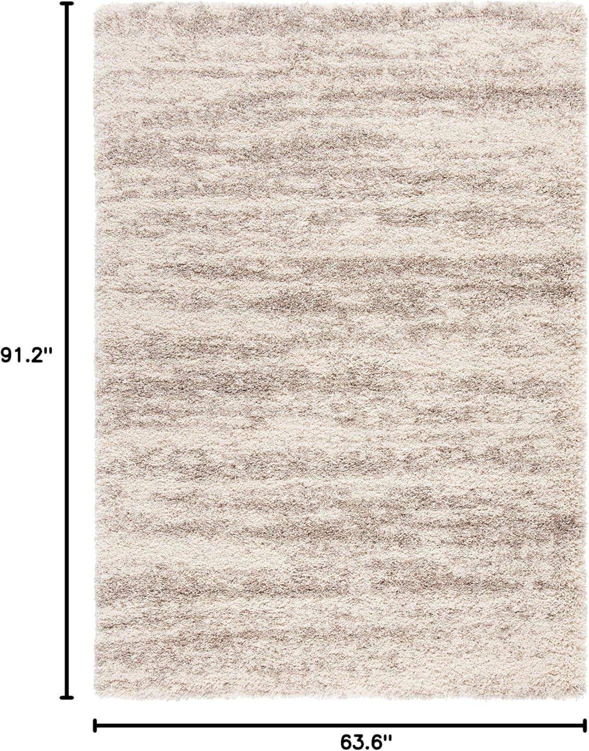 Hudson Shag SGH206 Power Loomed Area Rug - Ivory/Beige - 5'3"x7'6" - Safavieh.