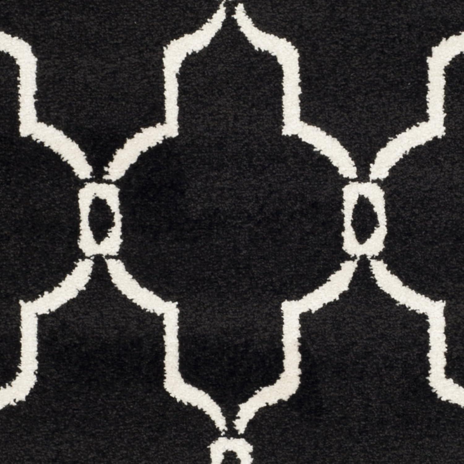 Amherst AMT414 Power Loomed Indoor Area Rug - Anthracite/Ivory - 4'x6' - Safavieh