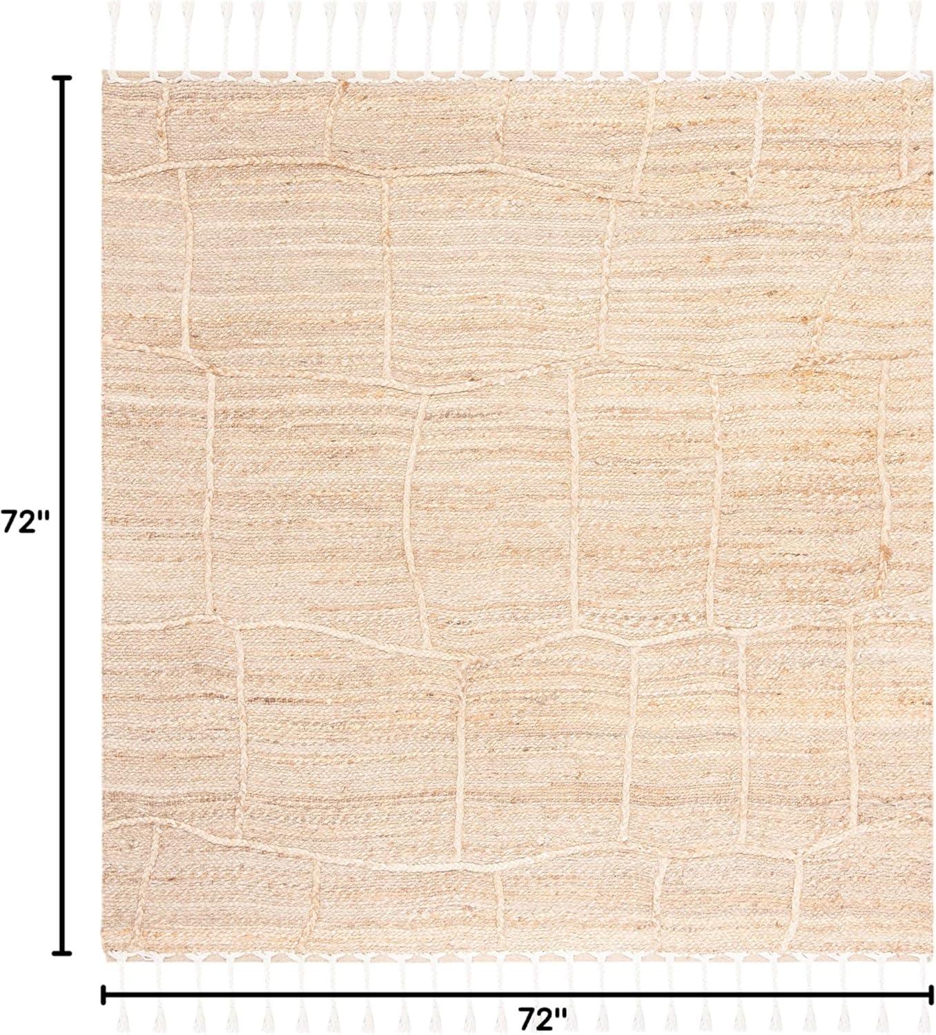 Natural Fiber NF105 Hand Woven Indoor Area Rug - Natural - 6'x6' - Safavieh