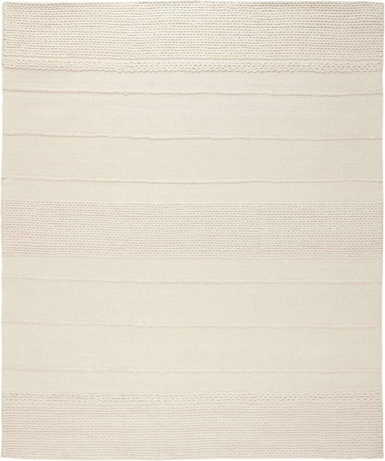 SAFAVIEH Natura Avery Solid Striped Braided Wool Area Rug, Natural, 9' x 12'