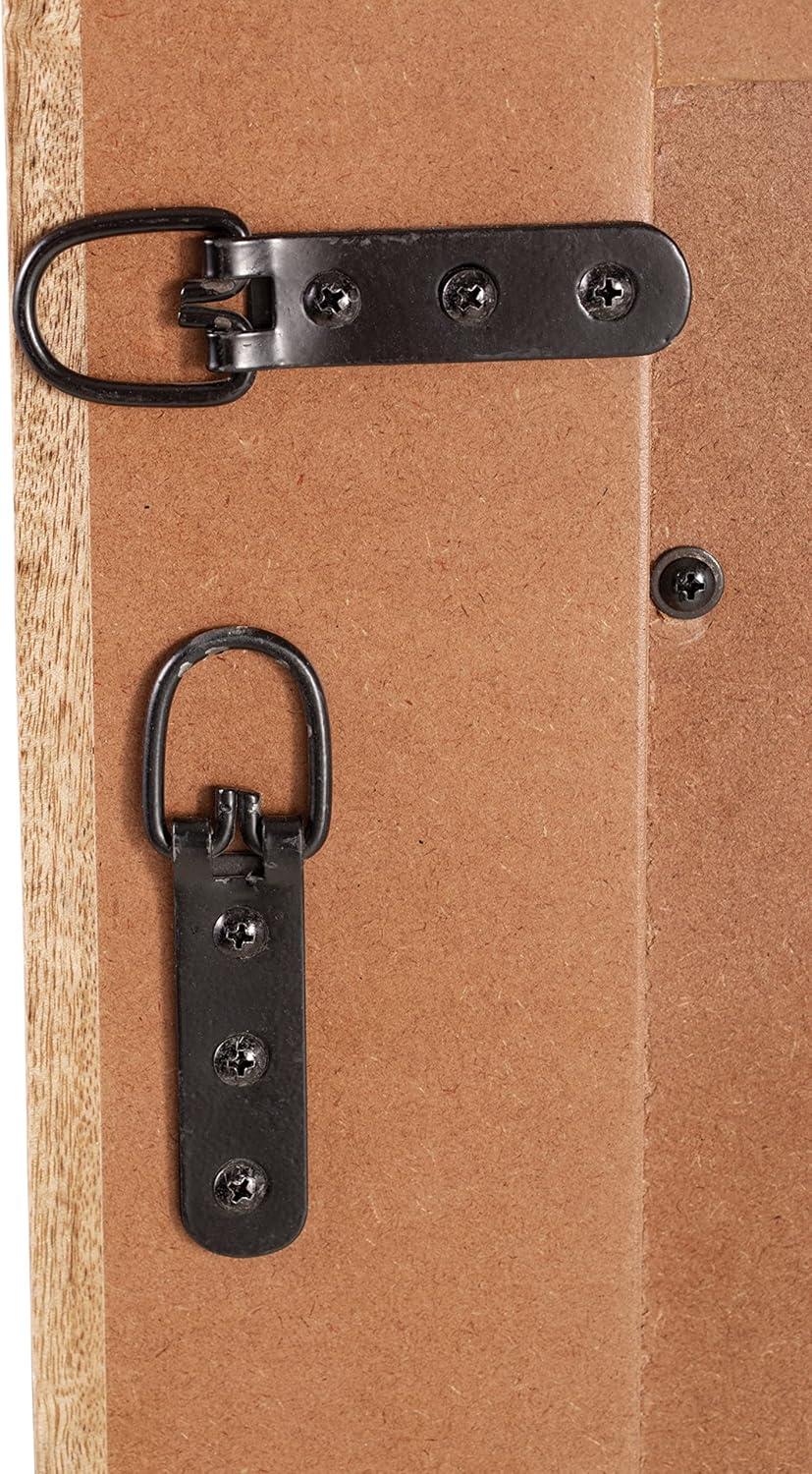 Brown Carved Wood 78" Full Length Floor Mirror