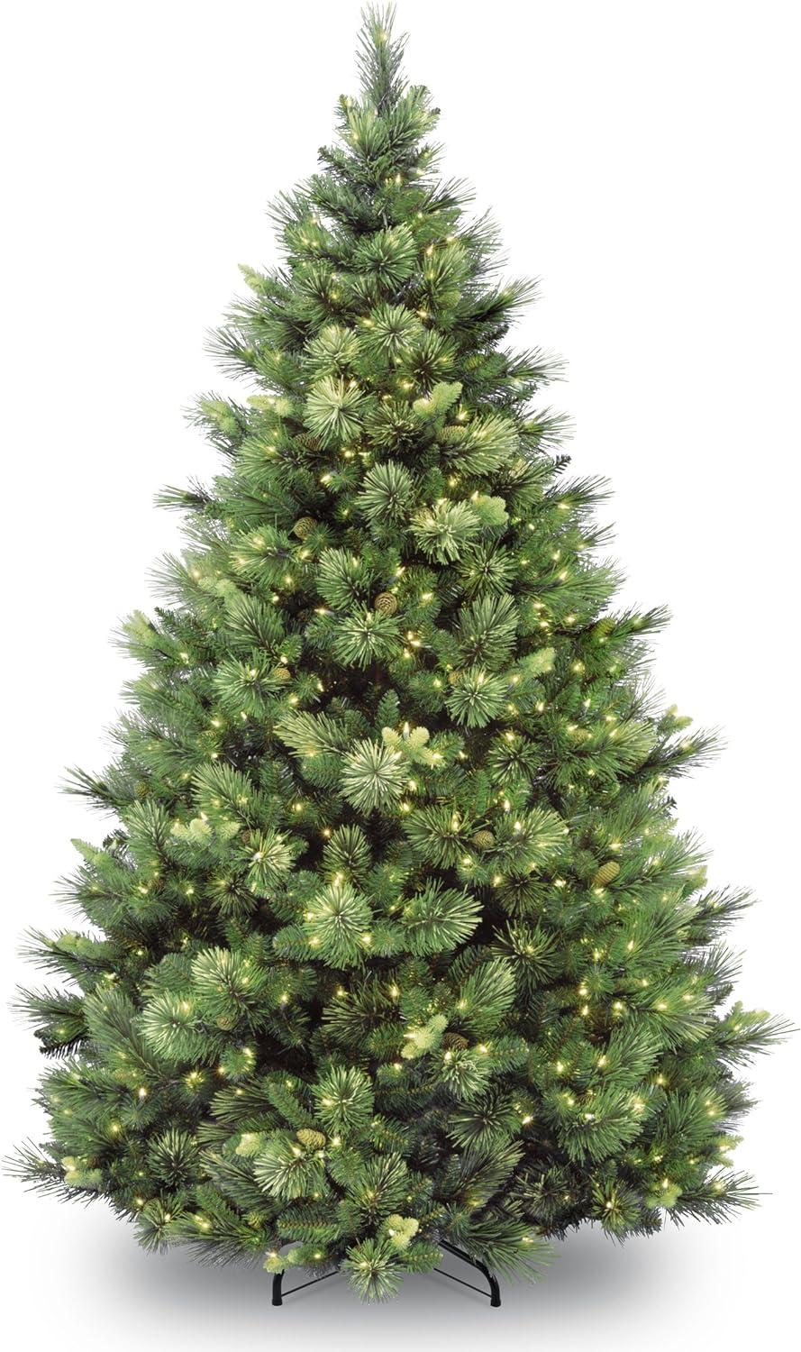 7ft National Christmas Tree Company Pre-Lit Carolina Pine Full Artificial Christmas Tree with 700 Clear Lights
