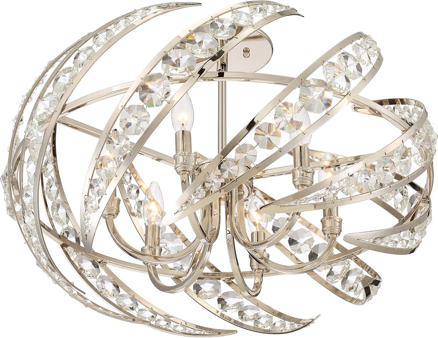 Quoizel Platinum Crescent 6-Light Pendant in Polished Nickel