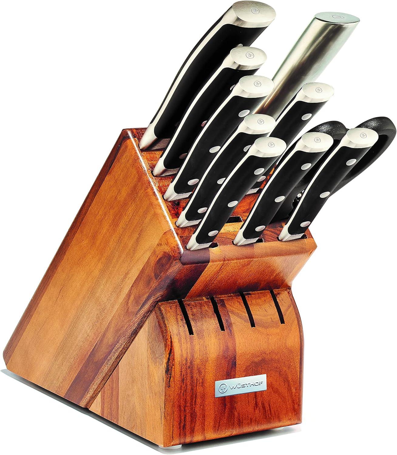 Wusthof ® Classic Ikon 11-Piece Acacia Knife Block Set