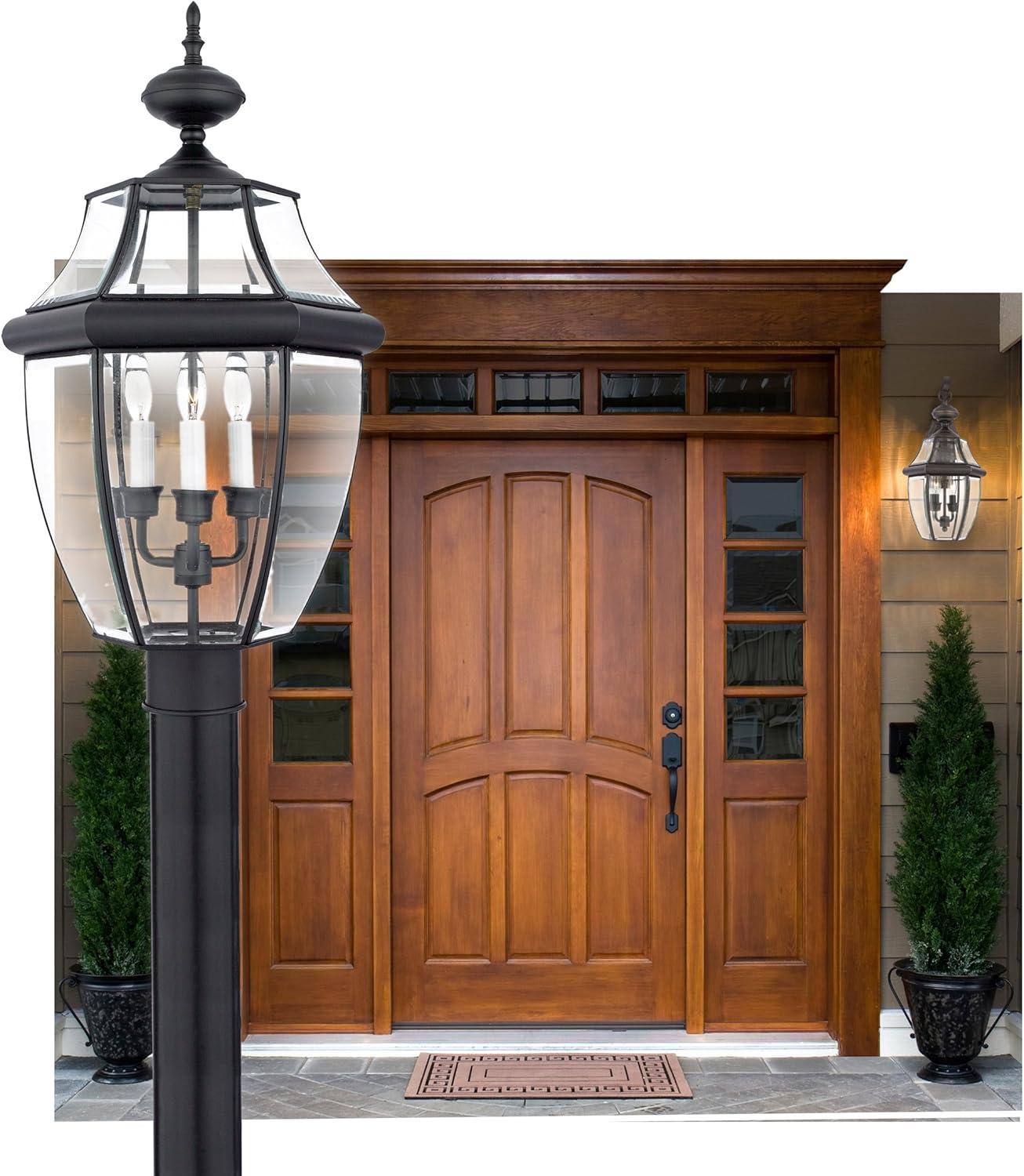 Quoizel Lighting Newbury 3 - Light Post Light in  Mystic Black