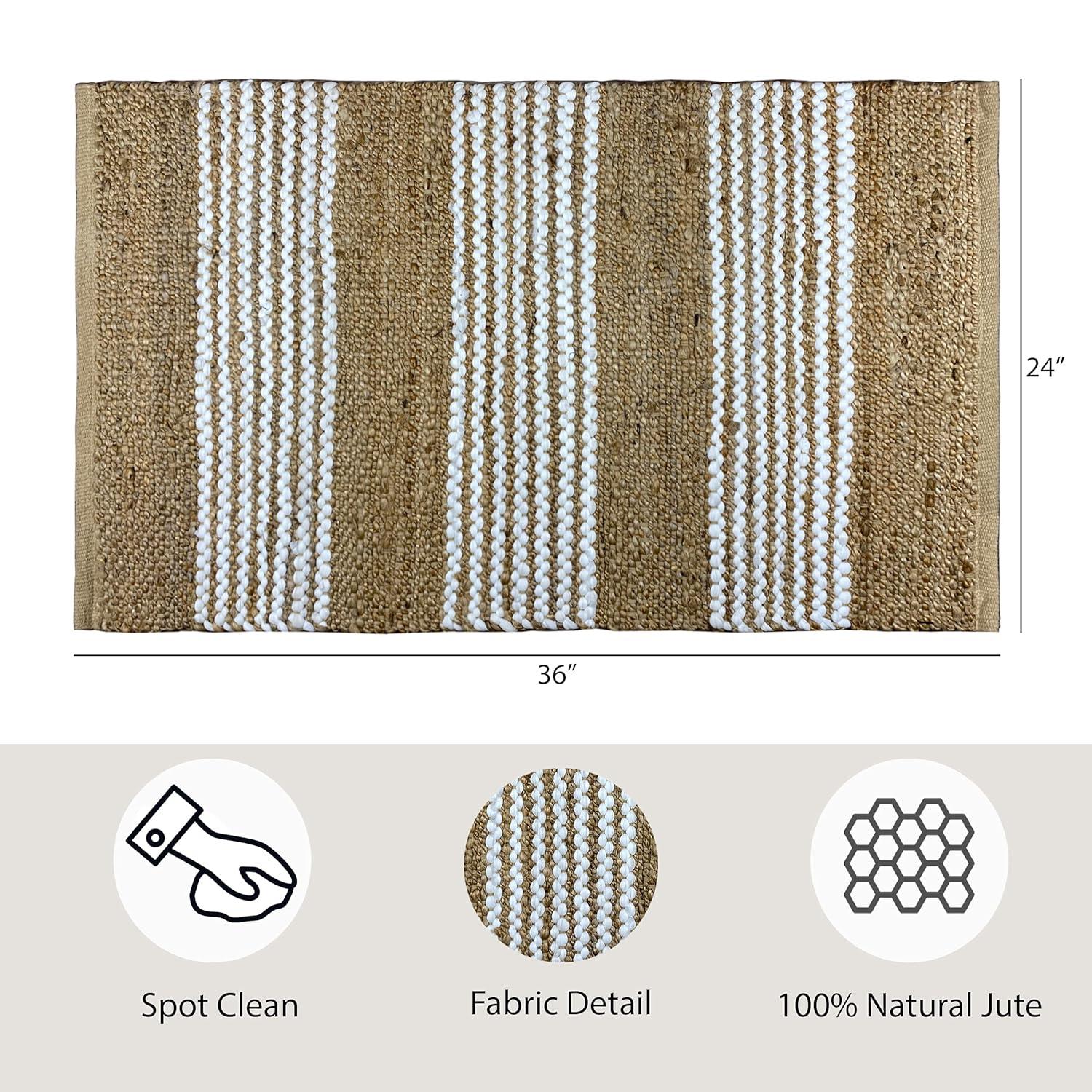 Bridgette Easy-Care Stain-Resistant Stripe Cotton Accent Rug 24" x 36"