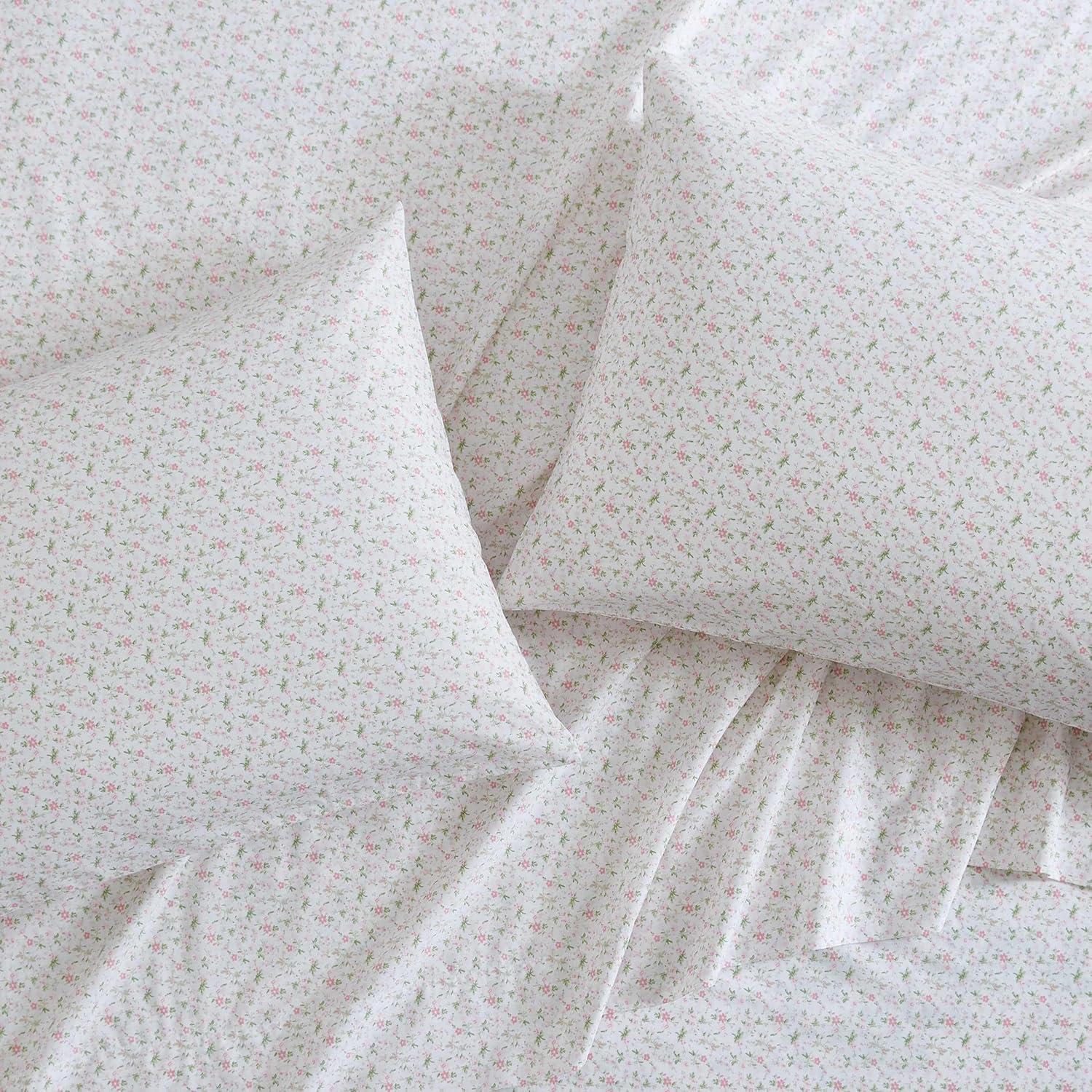 Laura Ashley Laura Ashley Printed Cotton Percale Sheet Set