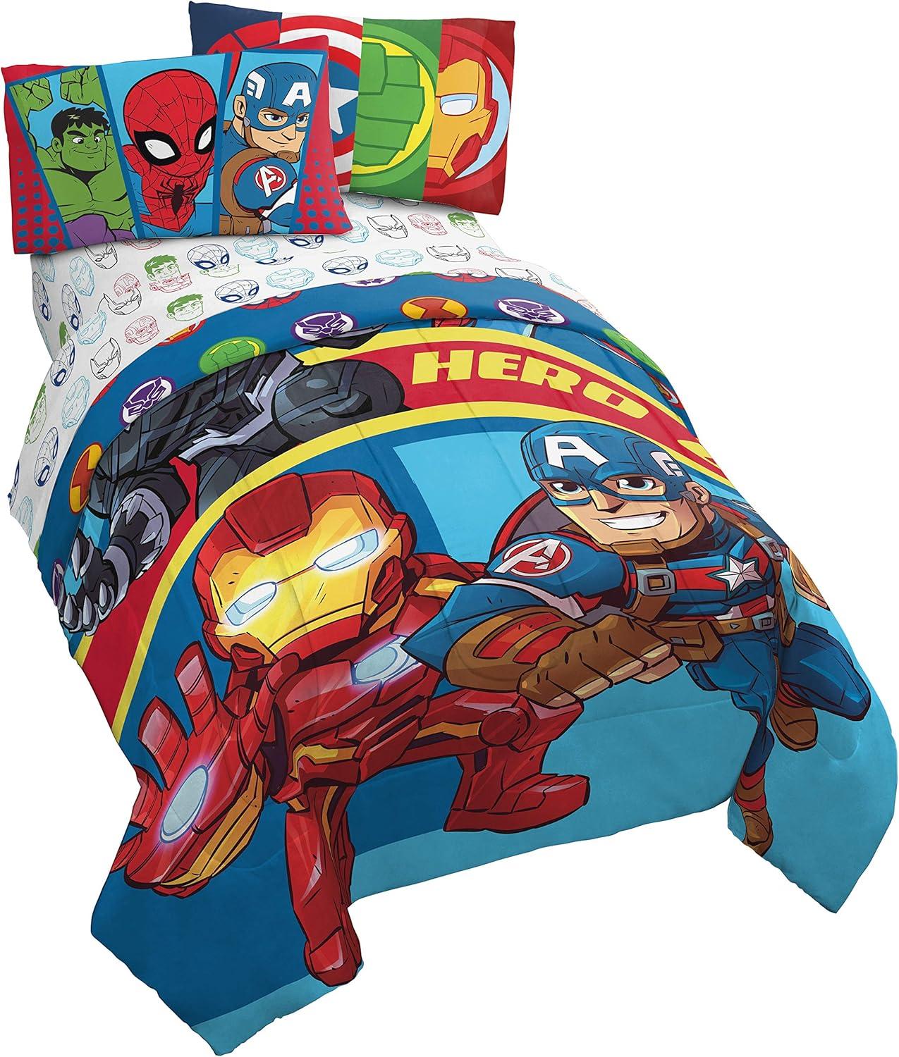 Marvel Superhero Adventures Double Team 4 Piece Twin Bed Set