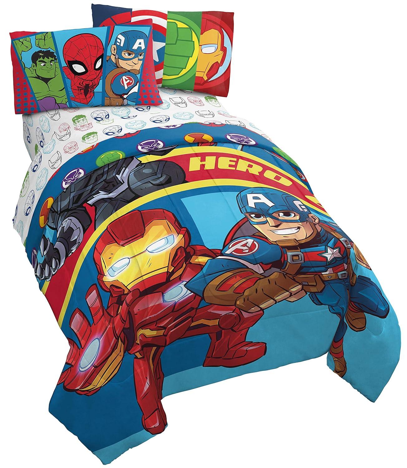Marvel Marvel Superhero Adventures Double Team 4 Piece Twin Bed Set