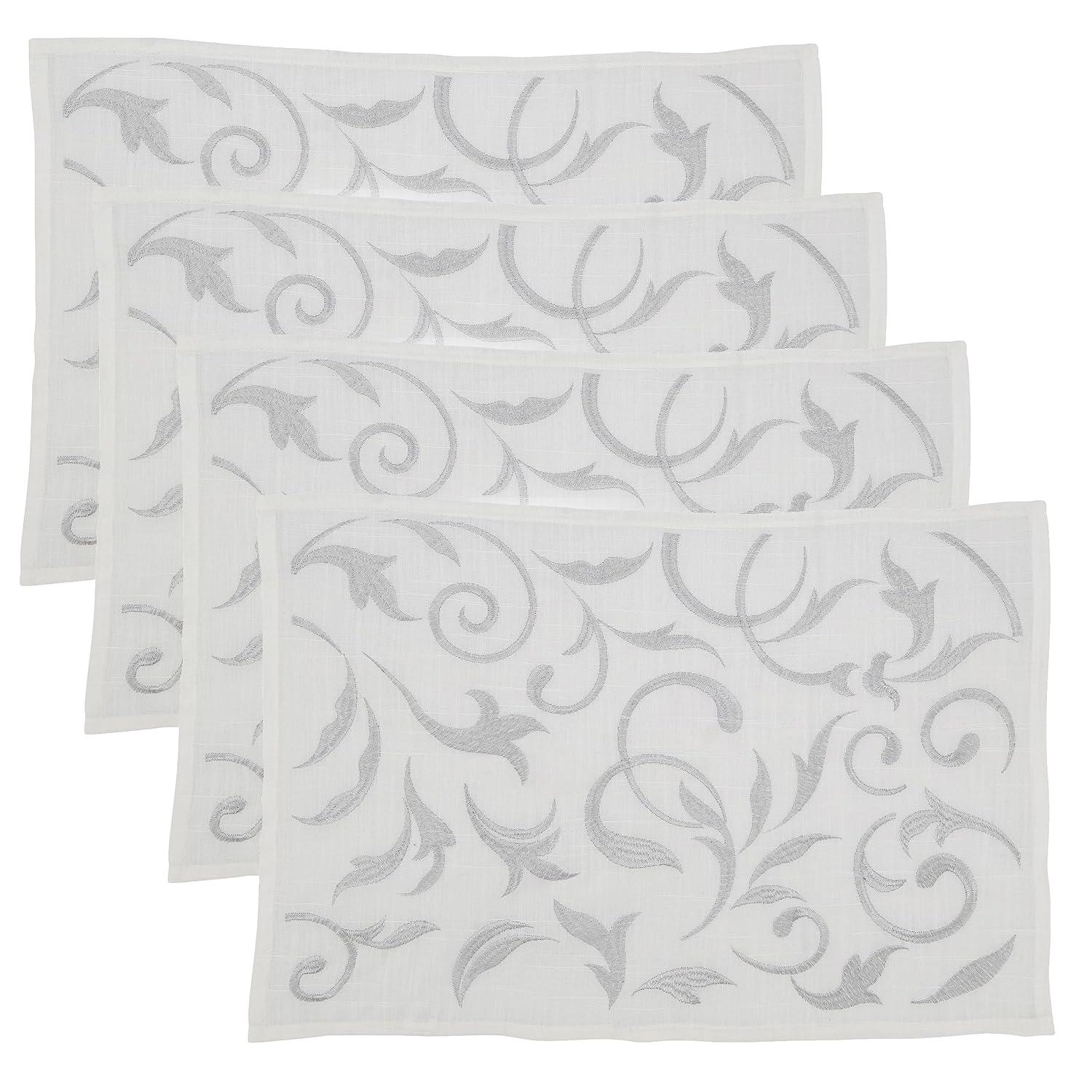 Saro Zensi Collection Polyester No Pattern Rectangle Placemat (Set of 4)