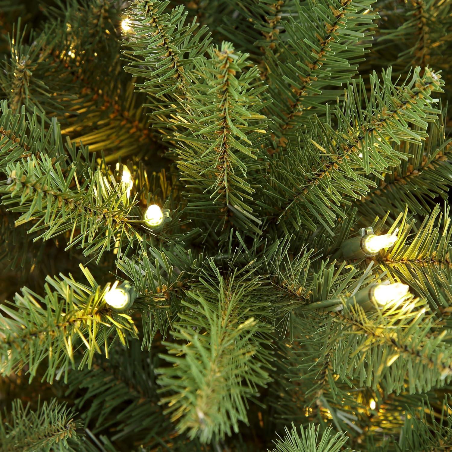 Puleo International 7.5 Pre-Lit Fraser Fir Artificial Christmas Tree with 750 Clear UL-listed Lights