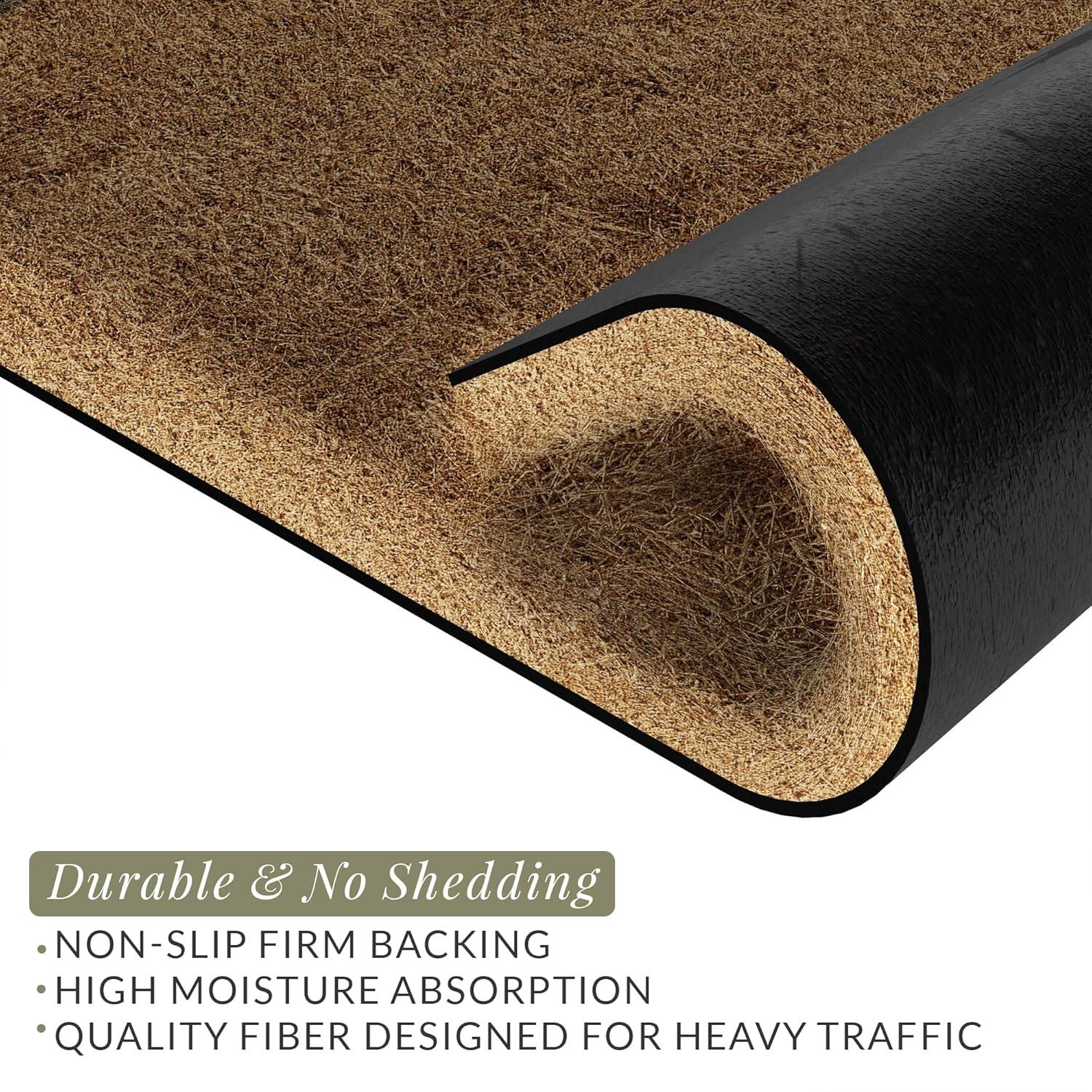 Bathroom Doormat Welcome Welcome Outdoors, Large Front Door Entrance Absorbent Anti-Dirty Non-Slip Entry Carpet, Low Profile Kitchen Door Mat Bedroom Carpet Porch Rugs 16 * 24in