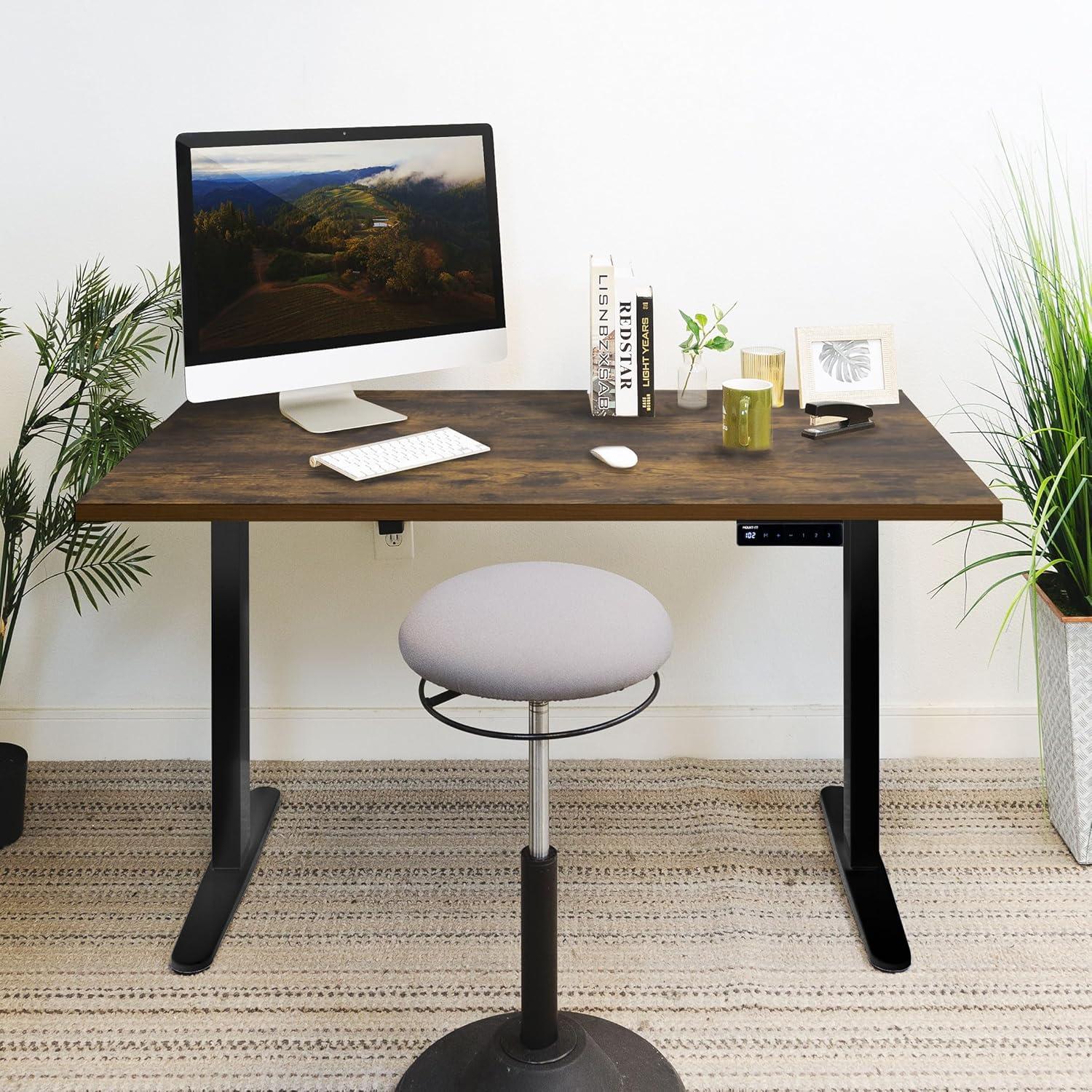 Mount-It! 55" Tabletop for Sit-Stand Desk - Oak