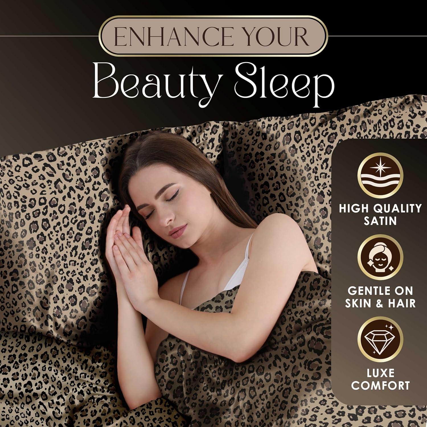 Seduction Martex Elegance Satin Silk Sheet Set Hotel Quality - Super Soft & Breathable Good For Hair And Skin