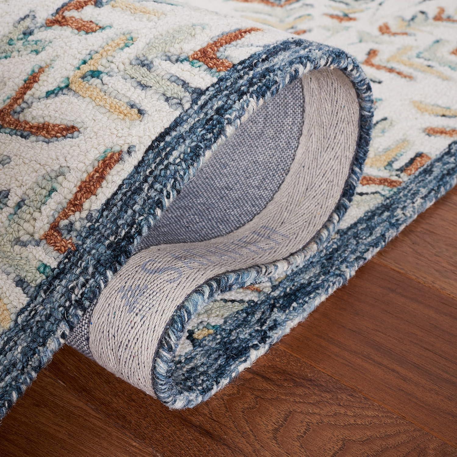 SAFAVIEH Capri Proinsias Leaves Wool Area Rug, Ivory/Green, 6' x 9'