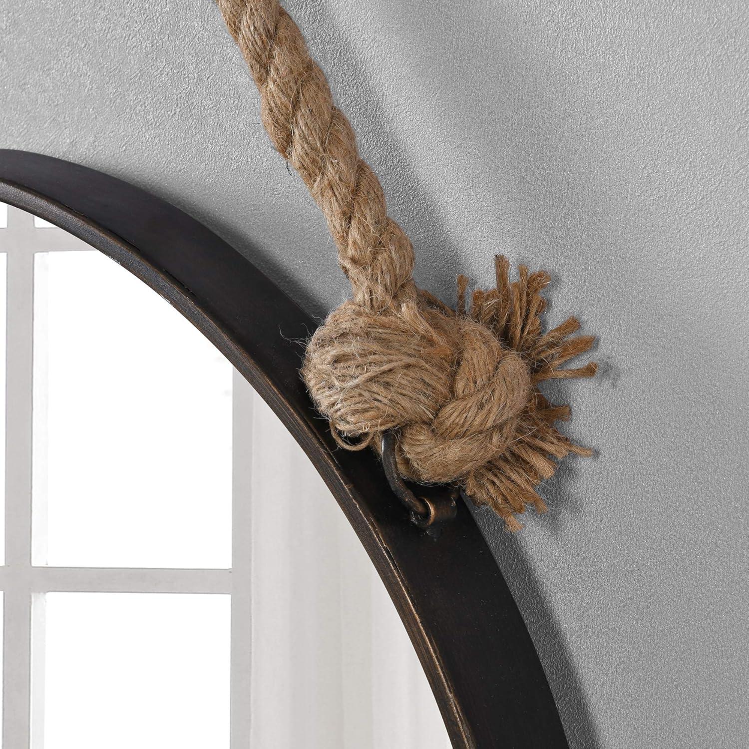 FirsTime & Co. Bronze Dockline Wall Mirror, Coastal, Round, 22 x 2 x 33.5 in