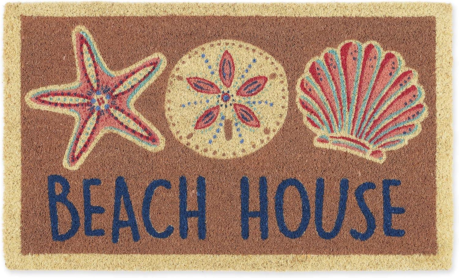 DII Natural Coir Doormat, Home Sweet Home Mat, Beach House, 17x29"