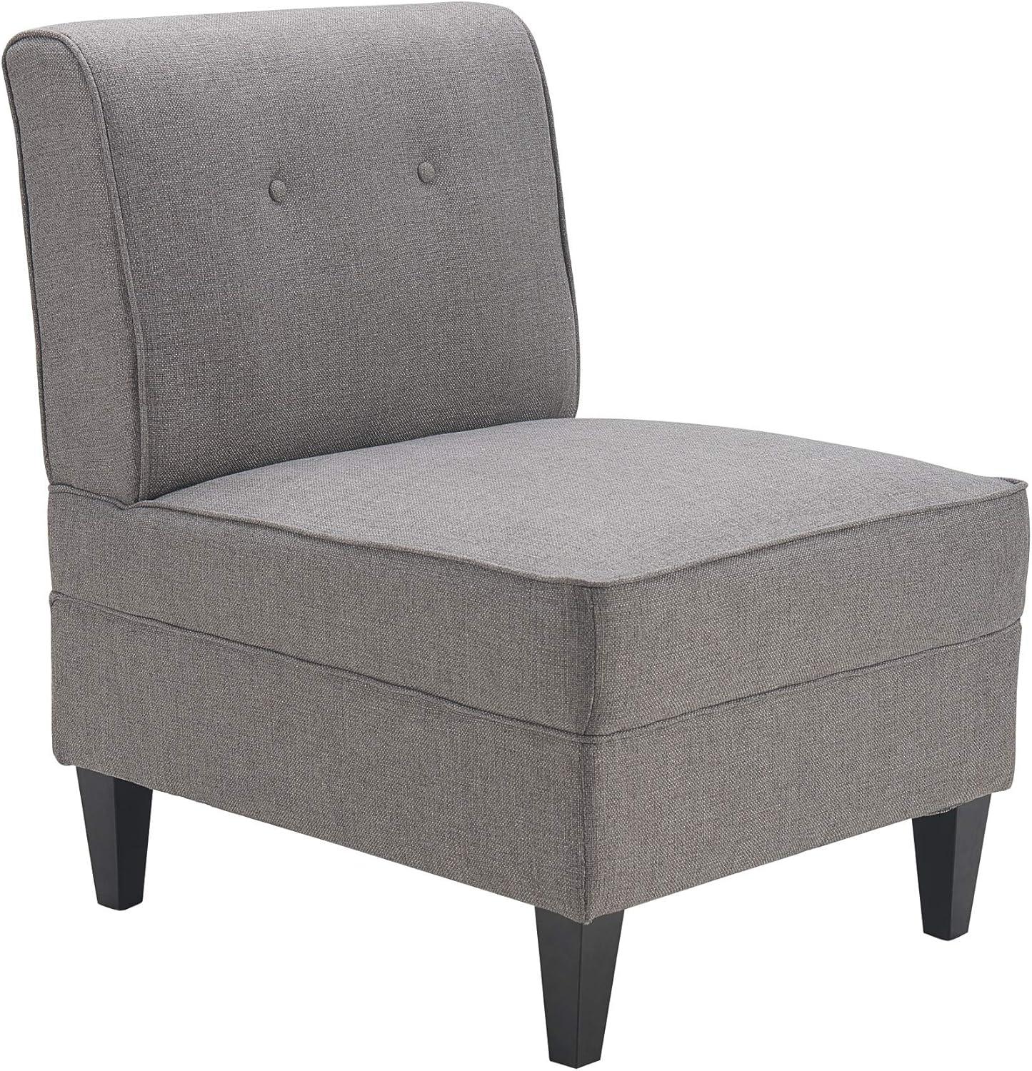 Serta Copenhagen Slipper Chair, Tufted Backrest, Sinuous Spring Seat Cushion, Polyester Fabric