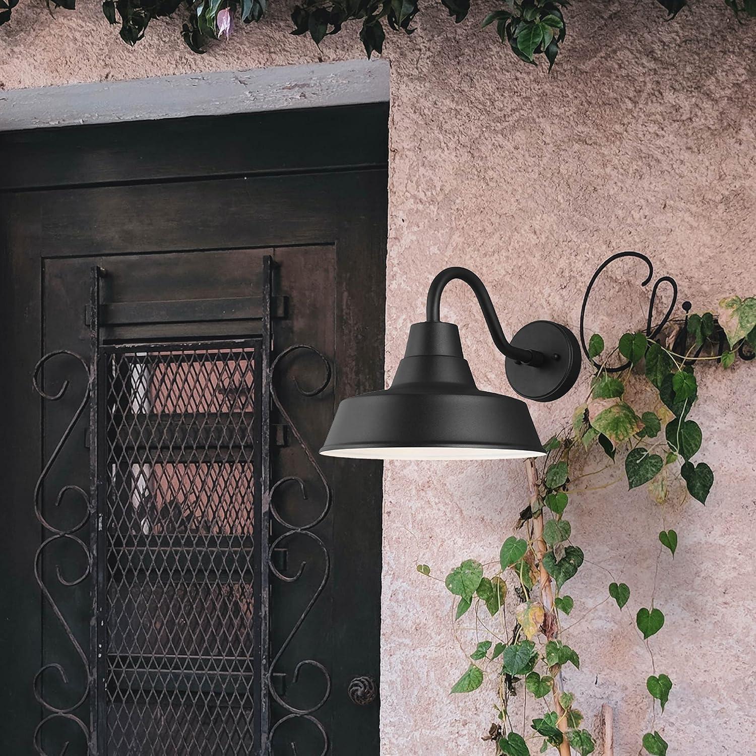 Fisher Outdoor Sconce - Black / 12"Dia